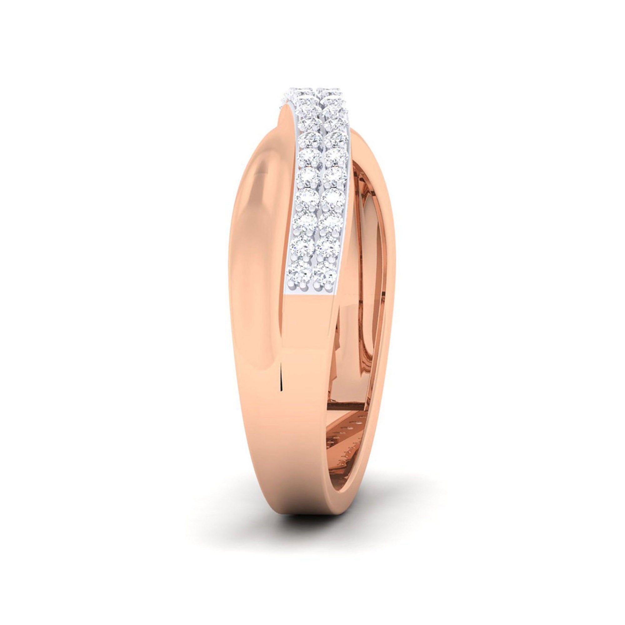 Sparkling Crossover Diamond Band