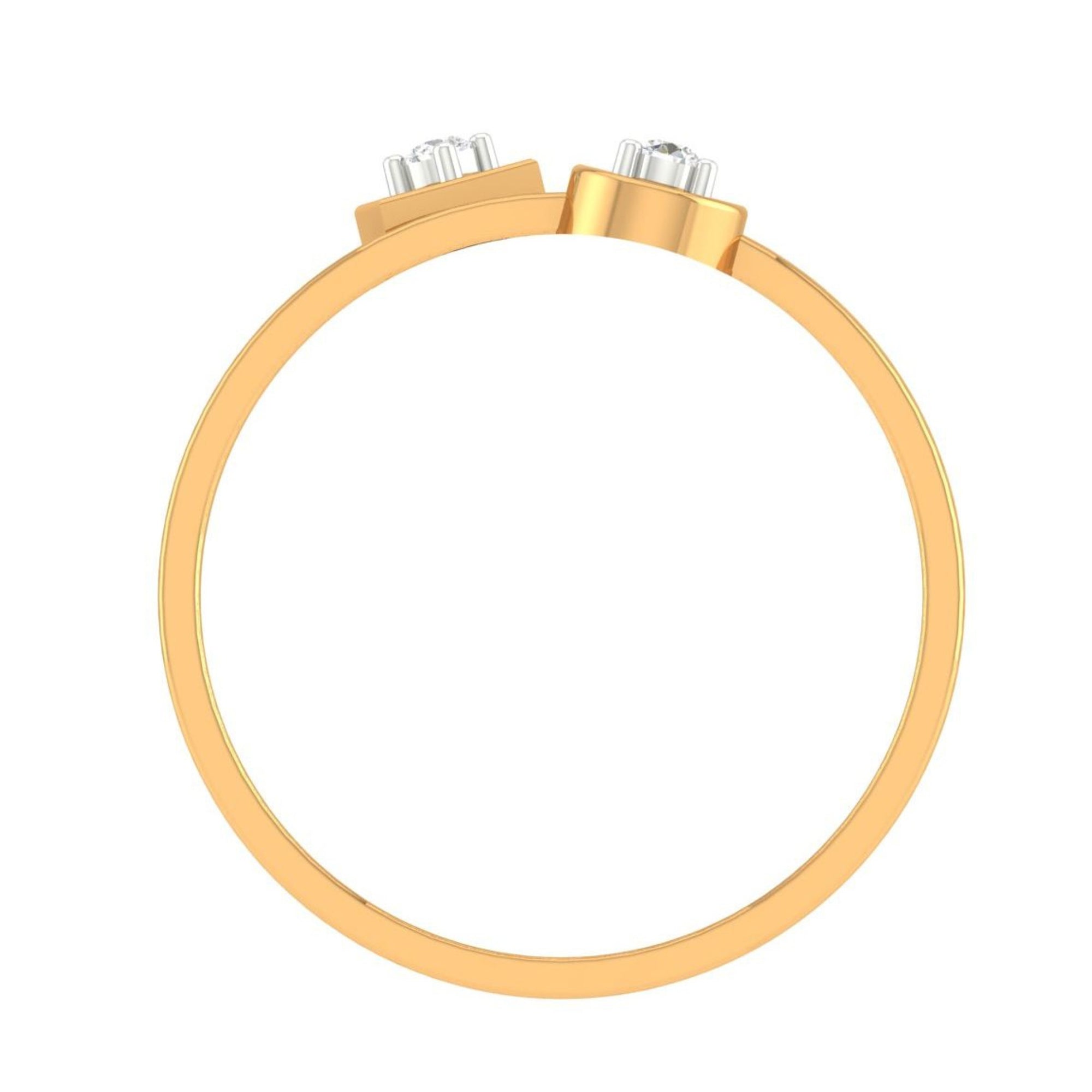 Modern Dual Stone Ring
