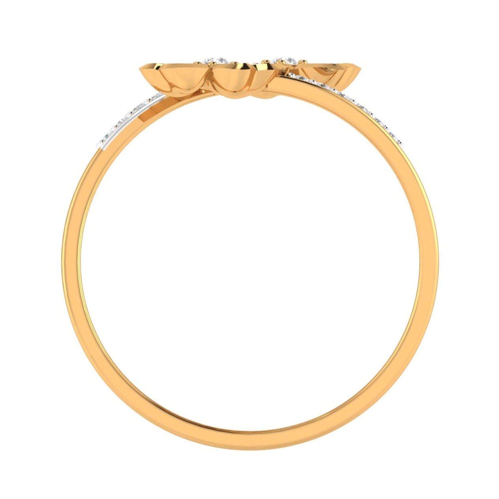 Dual Floral Open Style Ring