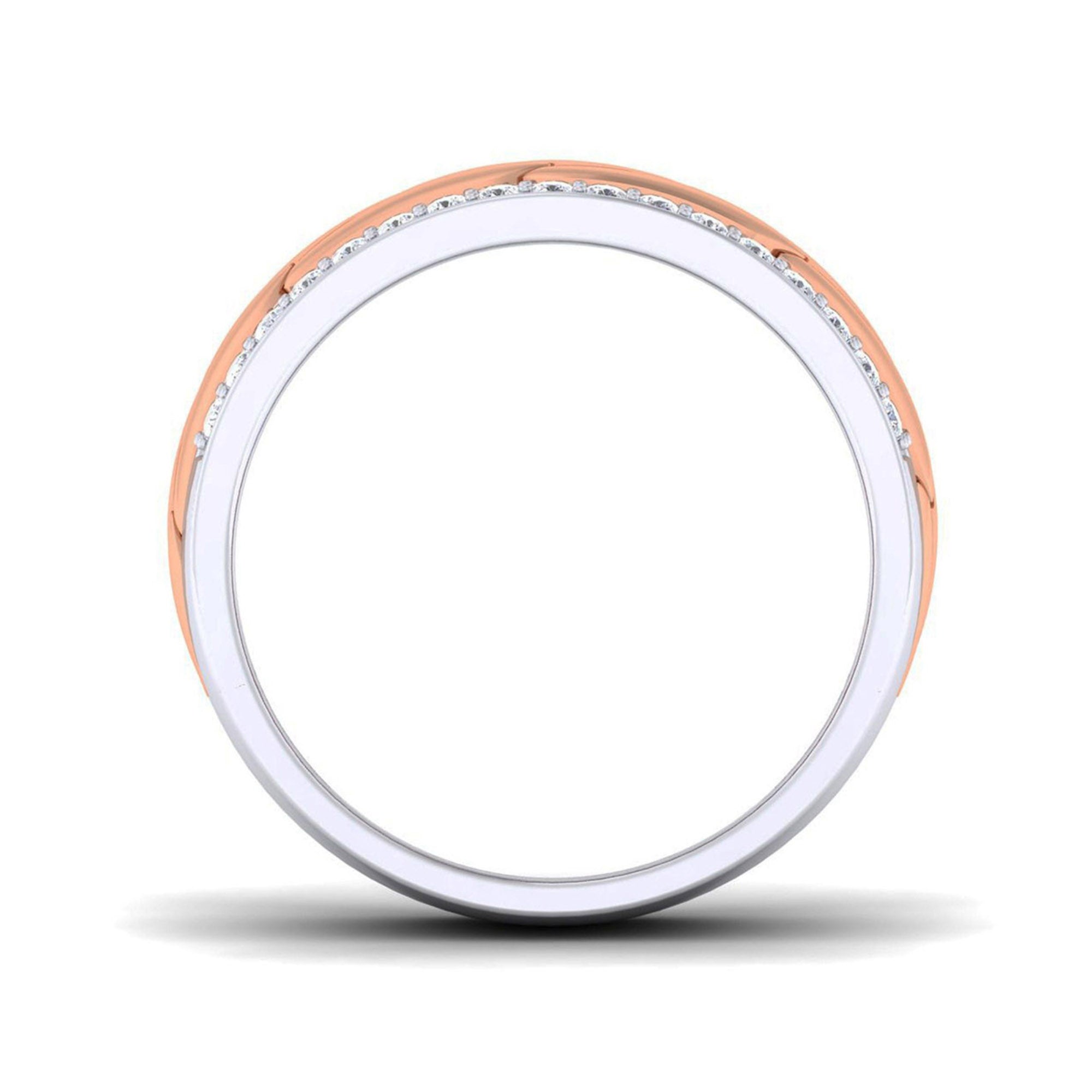 Elegant Dual Tone American Diamond Band