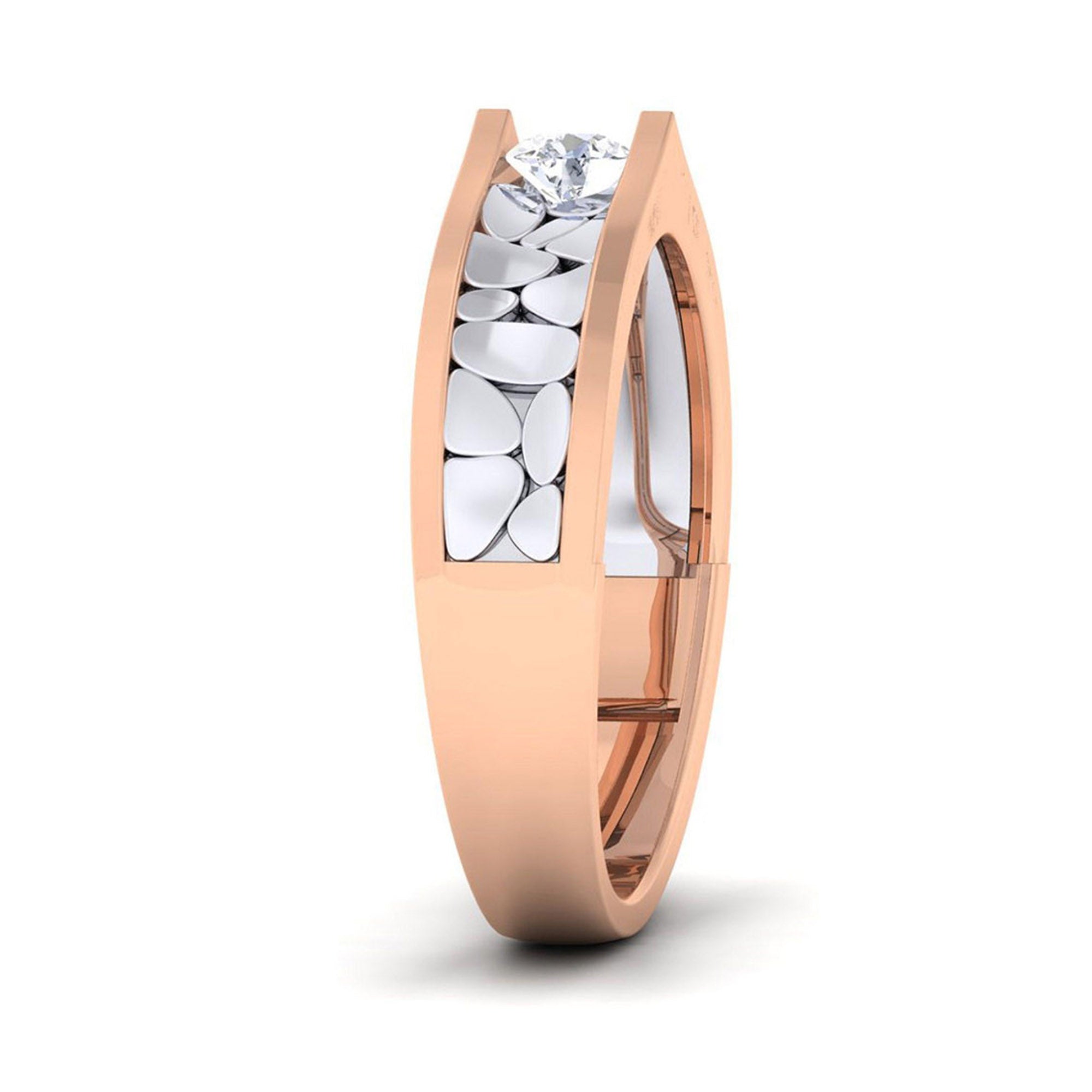 Stylish Rose Gold Pebble Band