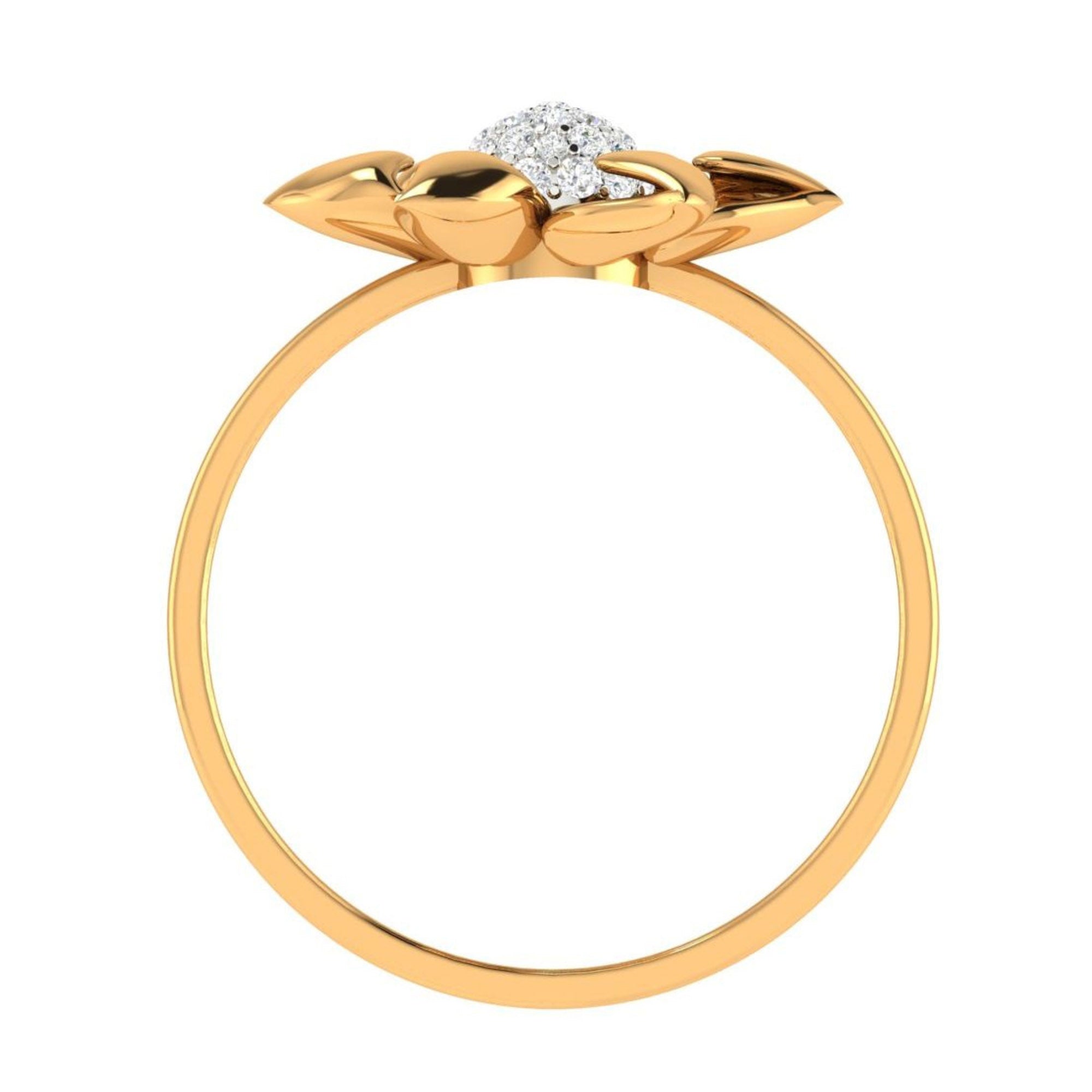 Elegant Floral Diamond Cluster Ring