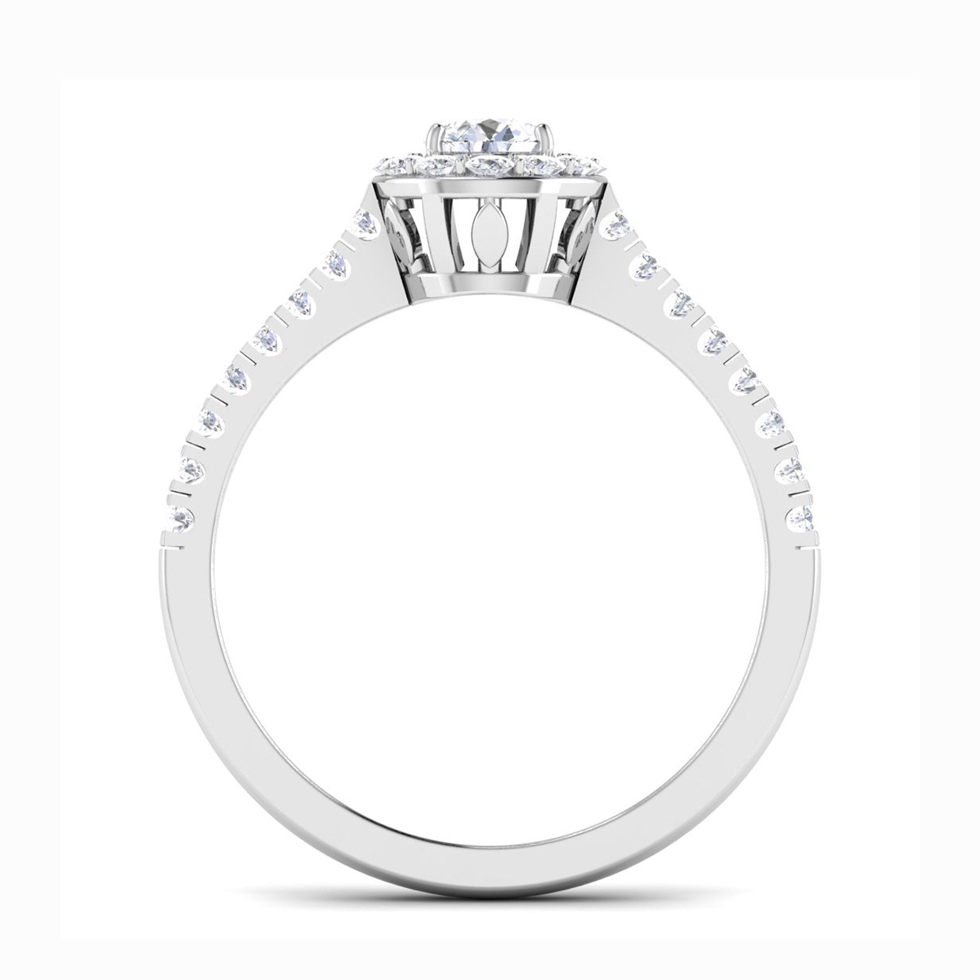 Classic Halo Diamond Ring