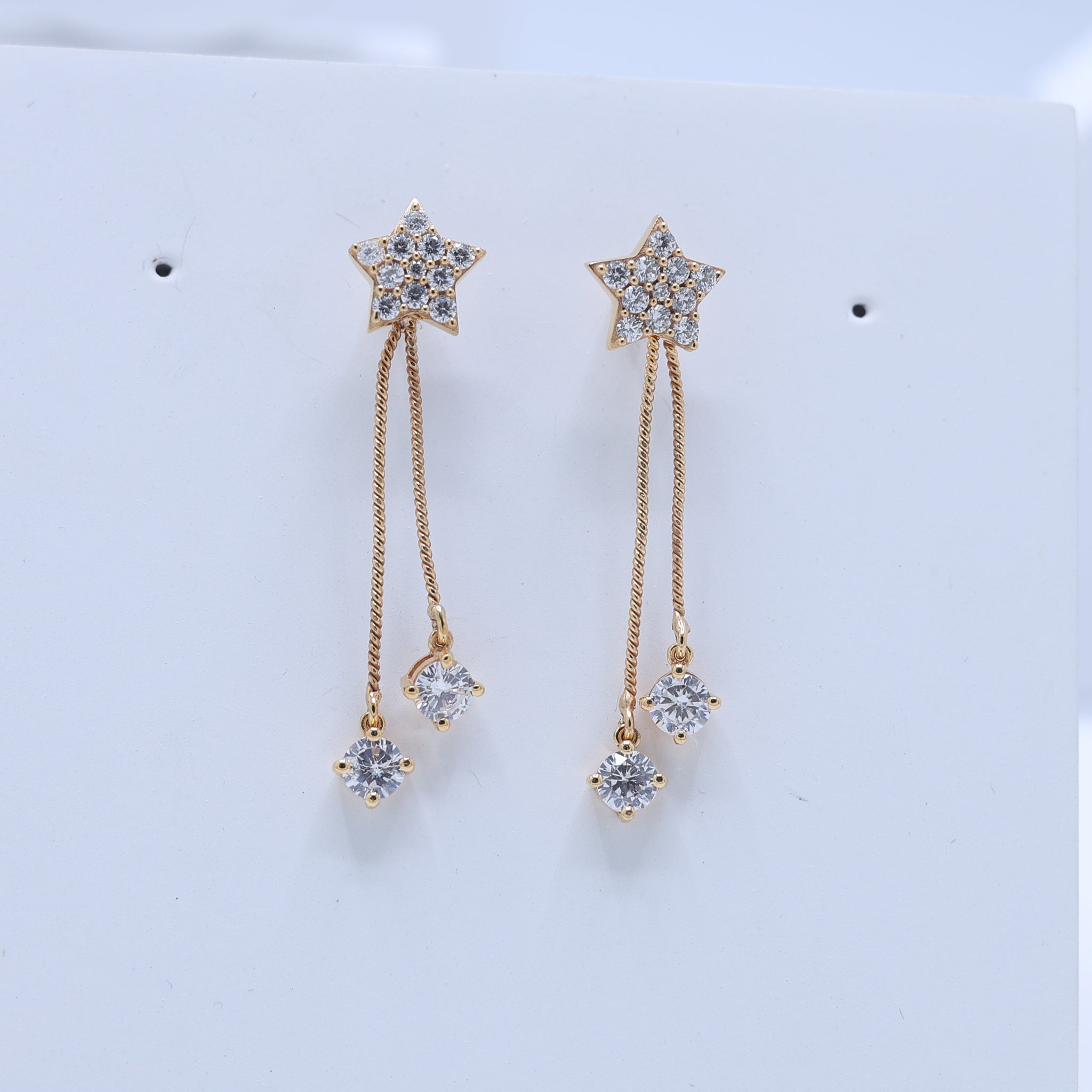 Charming Gold Plated Star Earrings