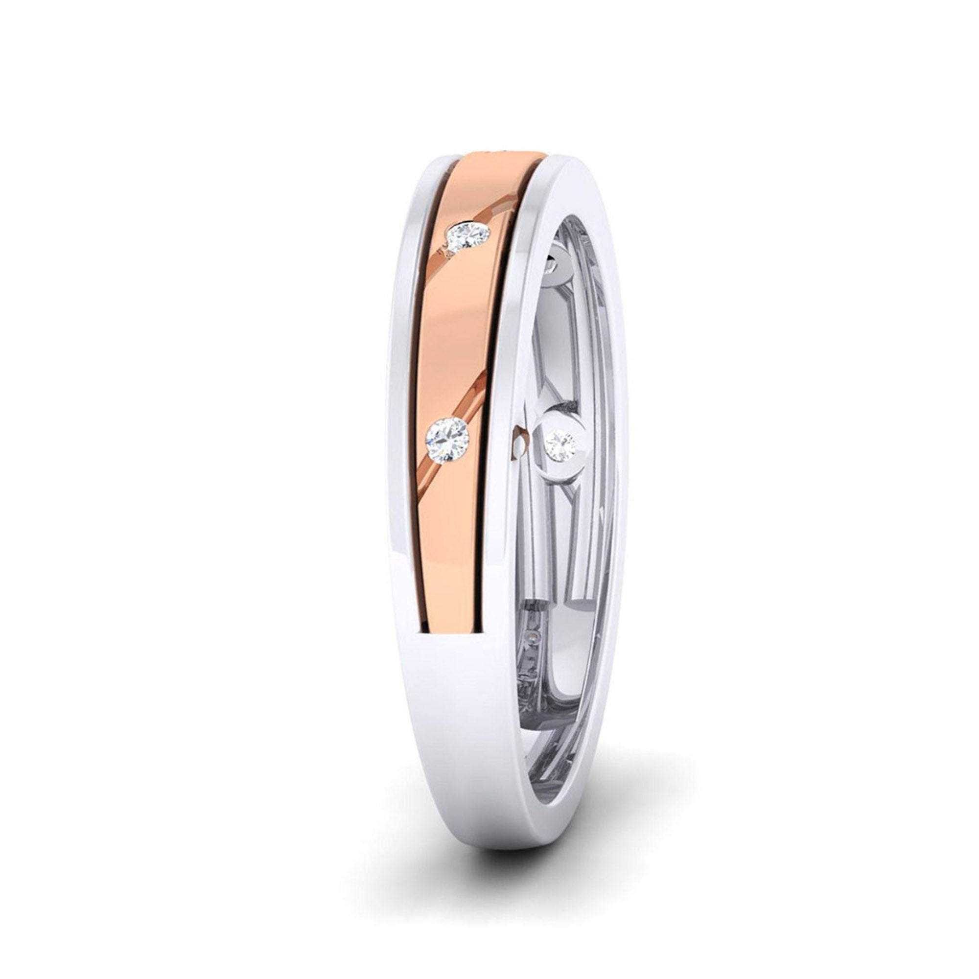 Elegant Unisex Band with Diamond Accents