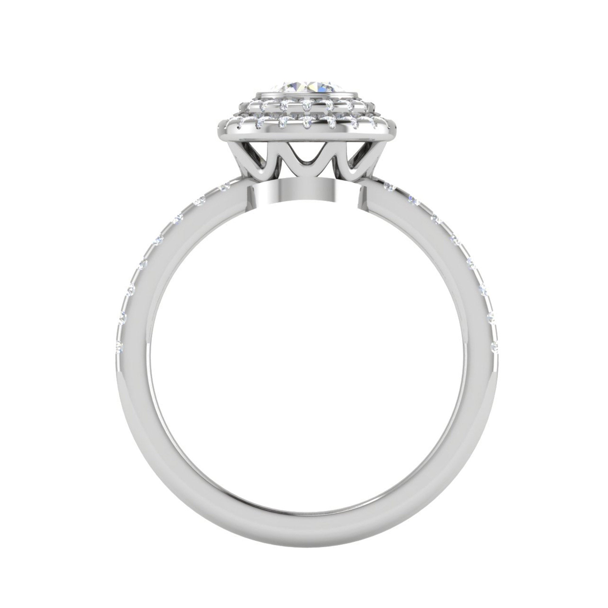 Round Cut Halo Wedding Ring