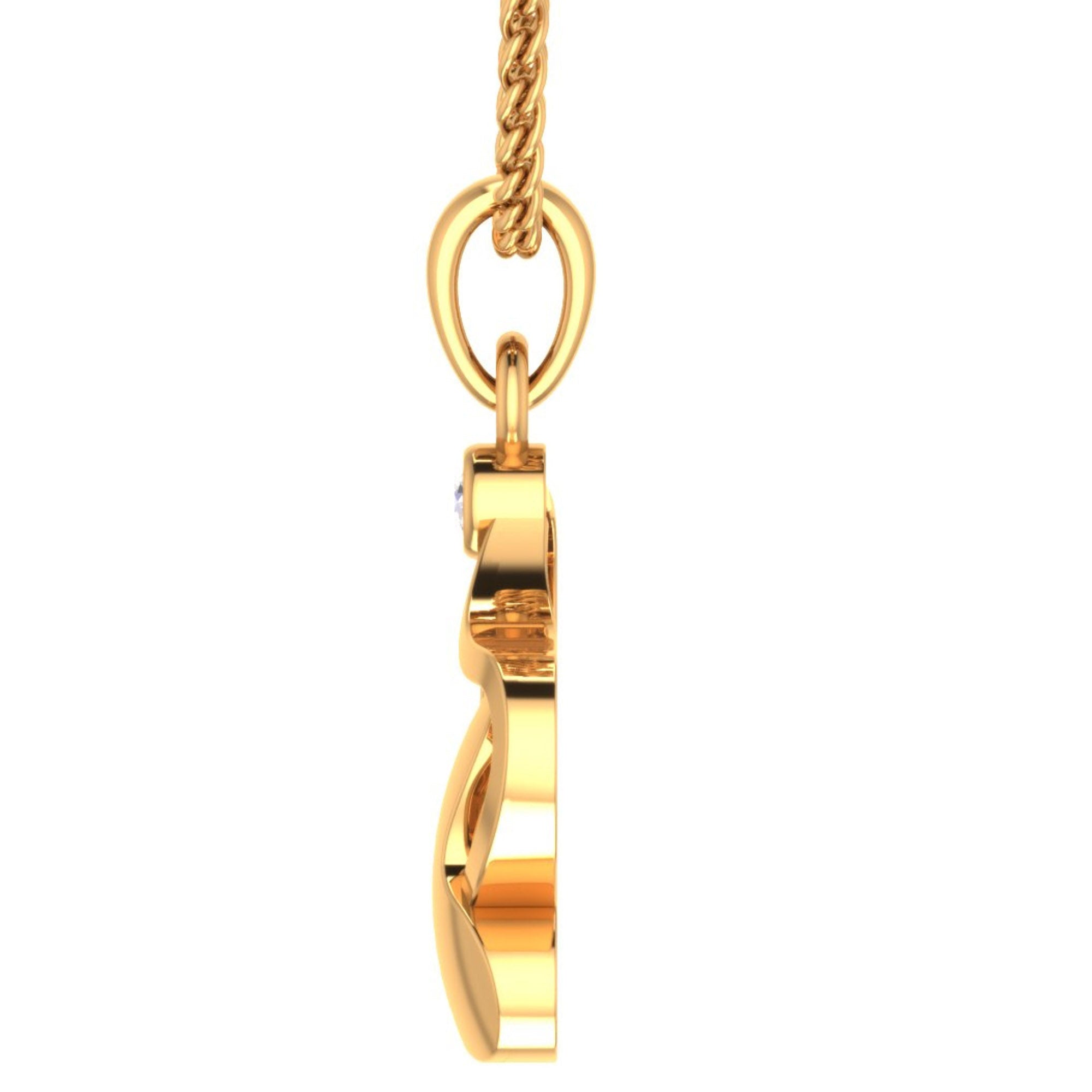 Gold Plated Stylish Heart Pendant