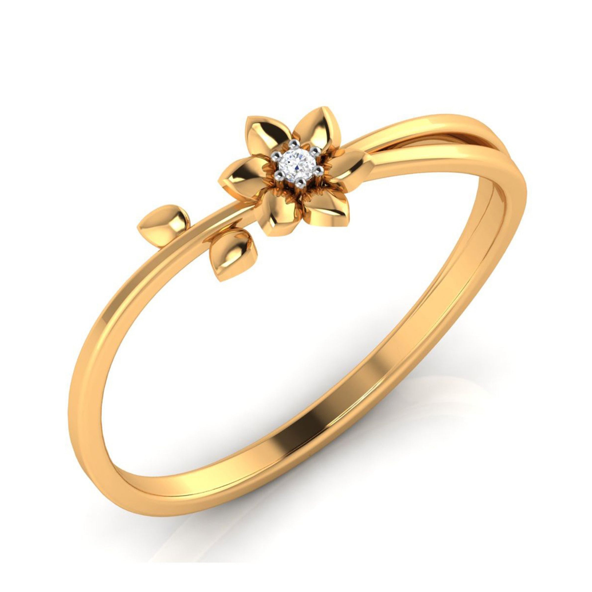 Flower Diamond Adjustable Ring