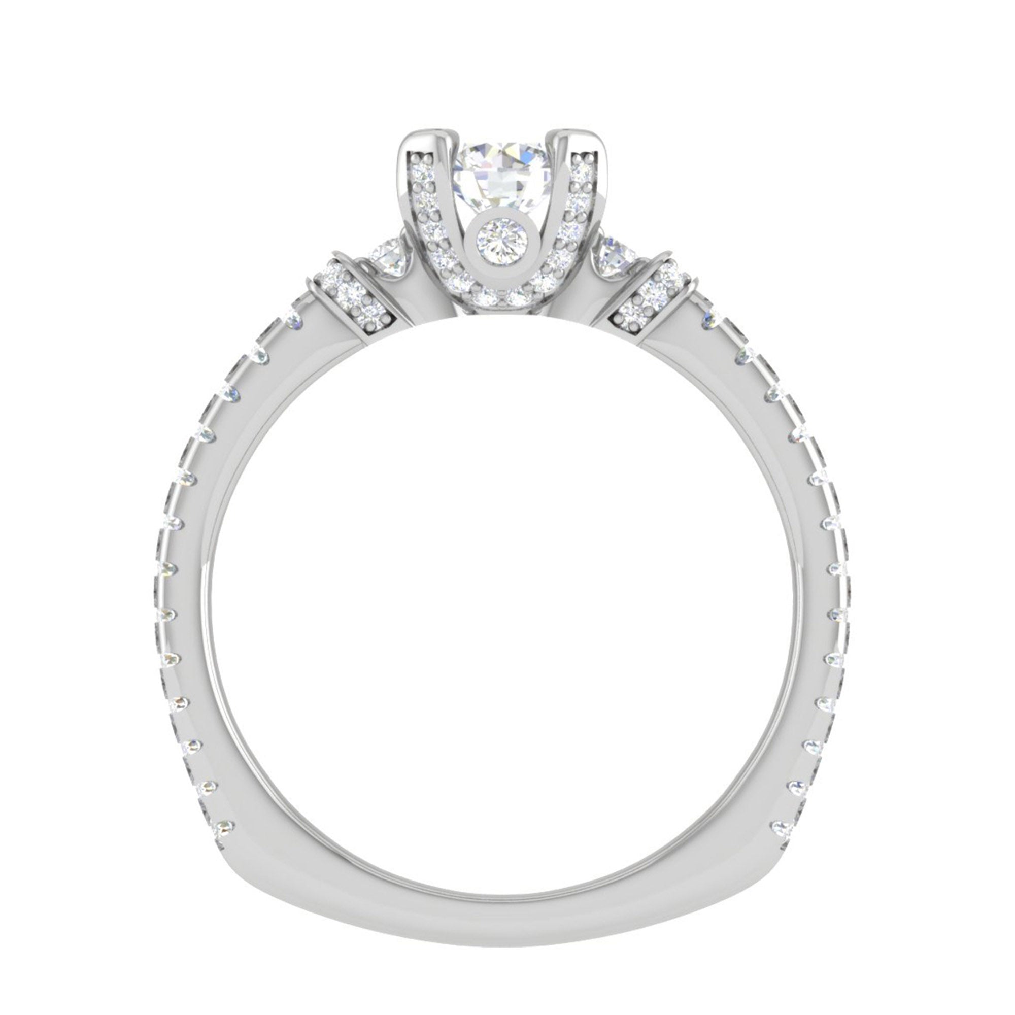 Elegant Silver Diamond Ring