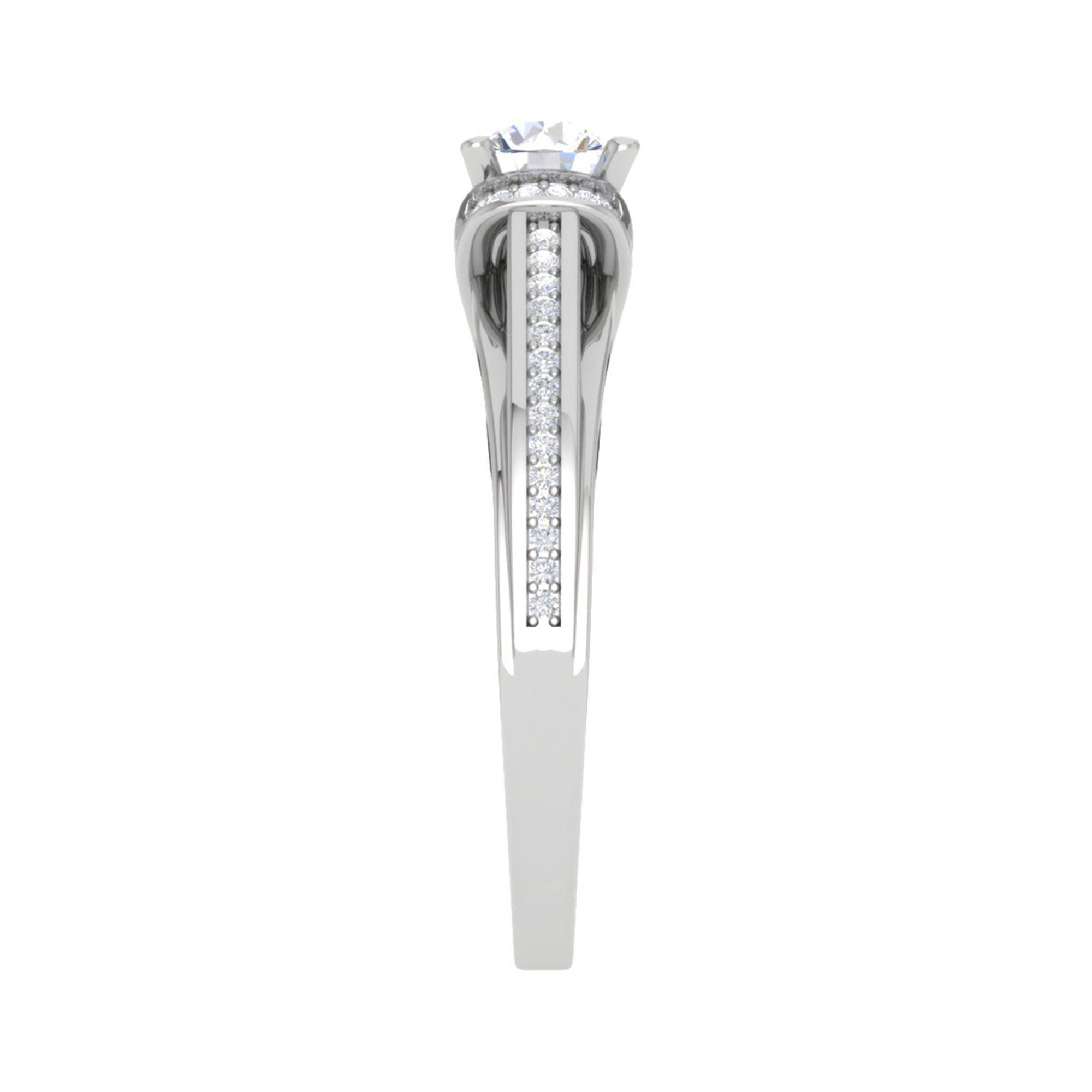 Split Shank Solitaire Diamond Ring