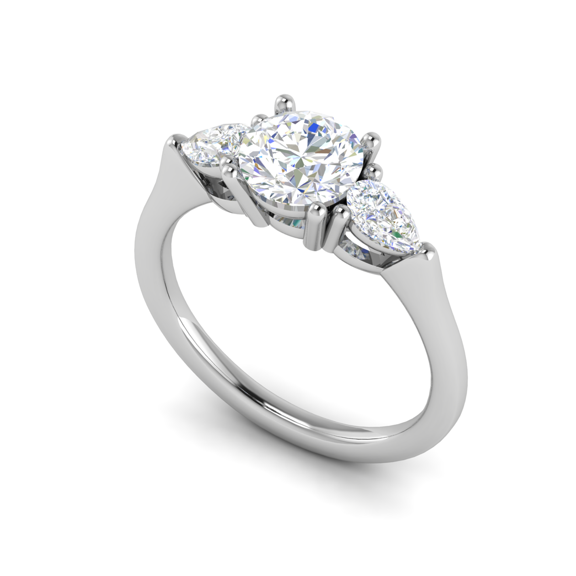 White Gold Plated Silver Ring