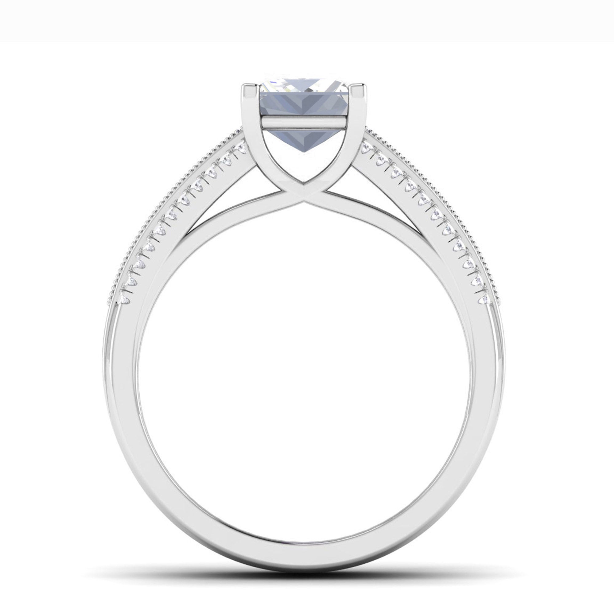 Emerald Cut American Diamond Ring
