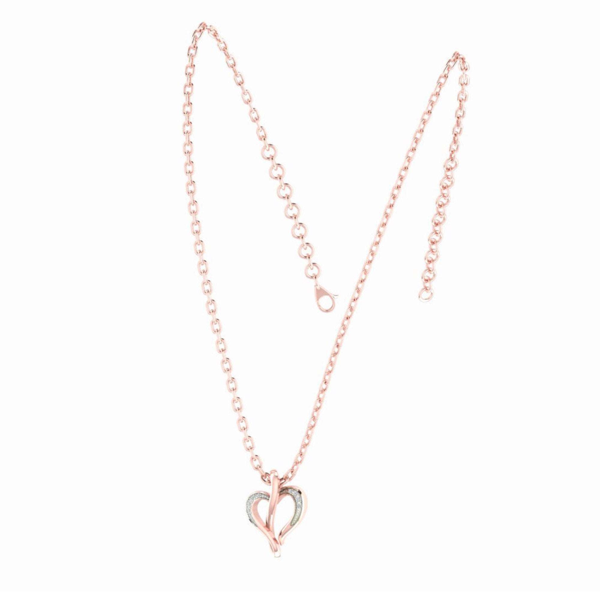 Rose Gold Plated Heart Pendant