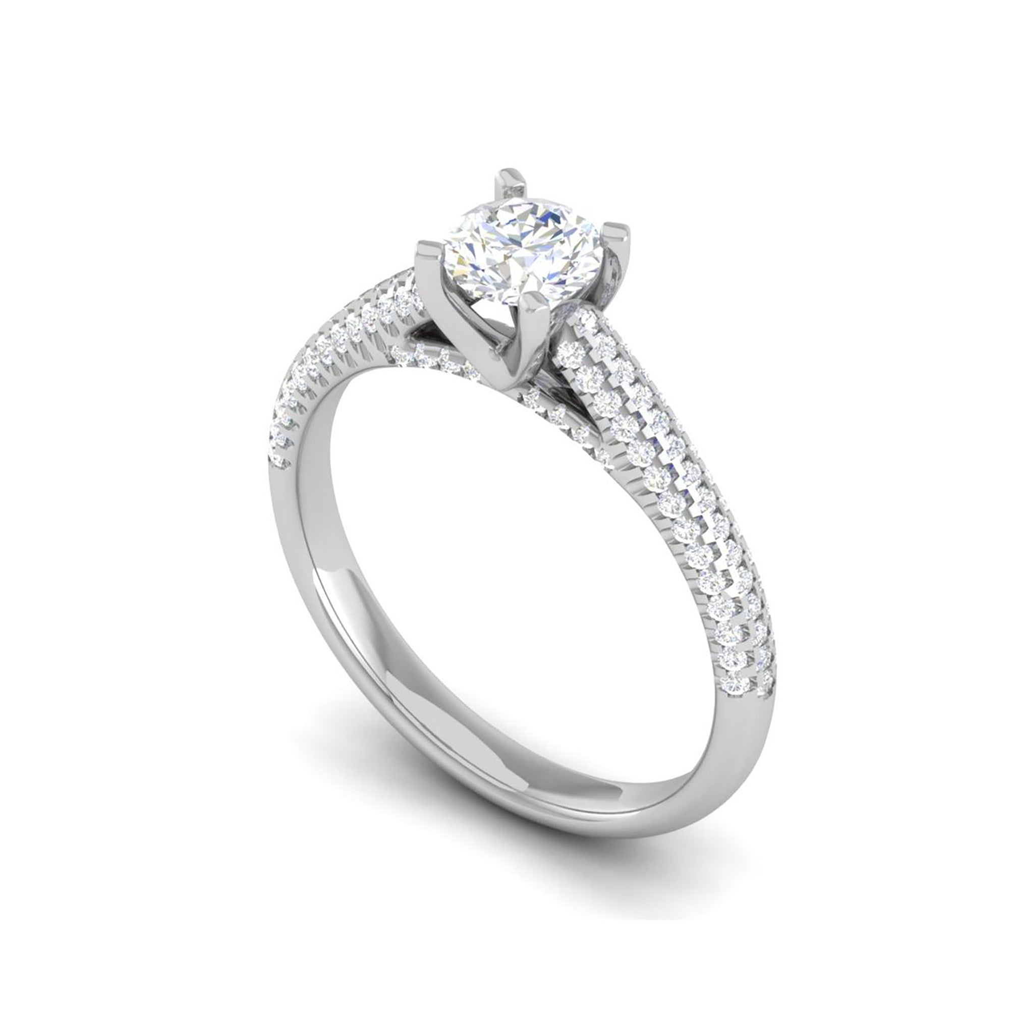 Adjustable Round Solitaire Ring