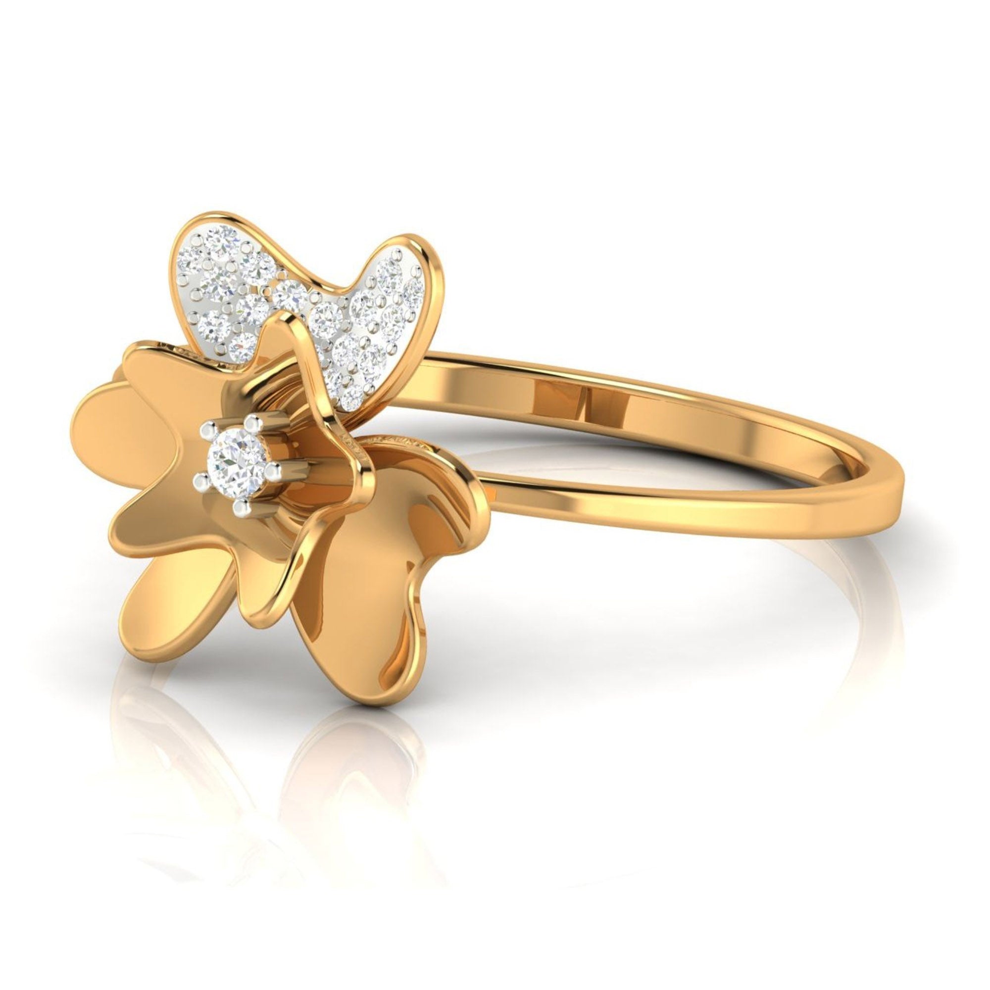 Nature Inspired Floral Diamond Ring