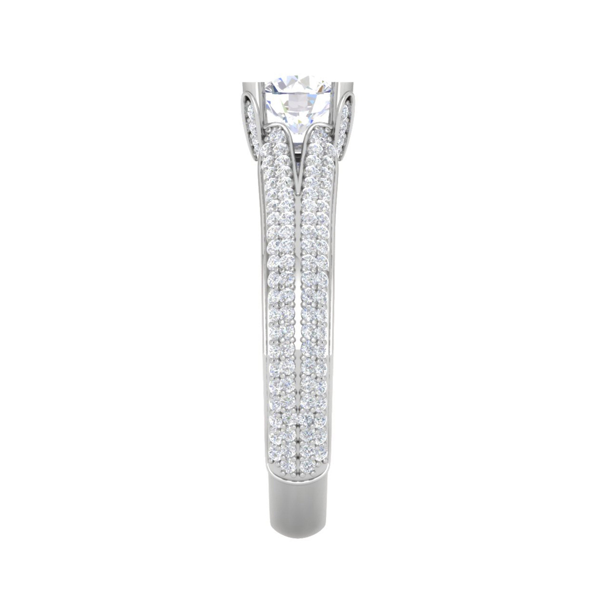 American Diamond Split Shank Ring