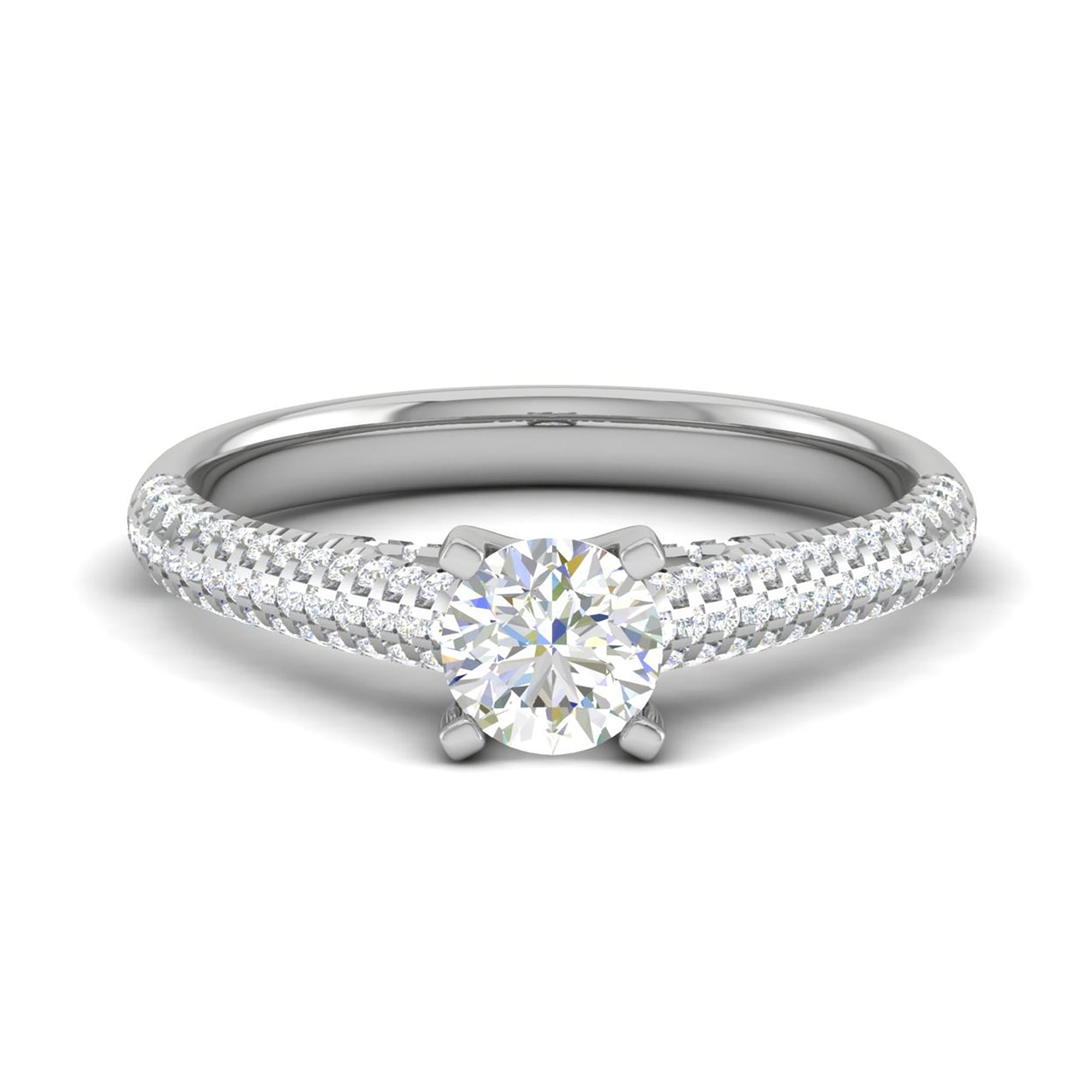 Adjustable Round Solitaire Ring