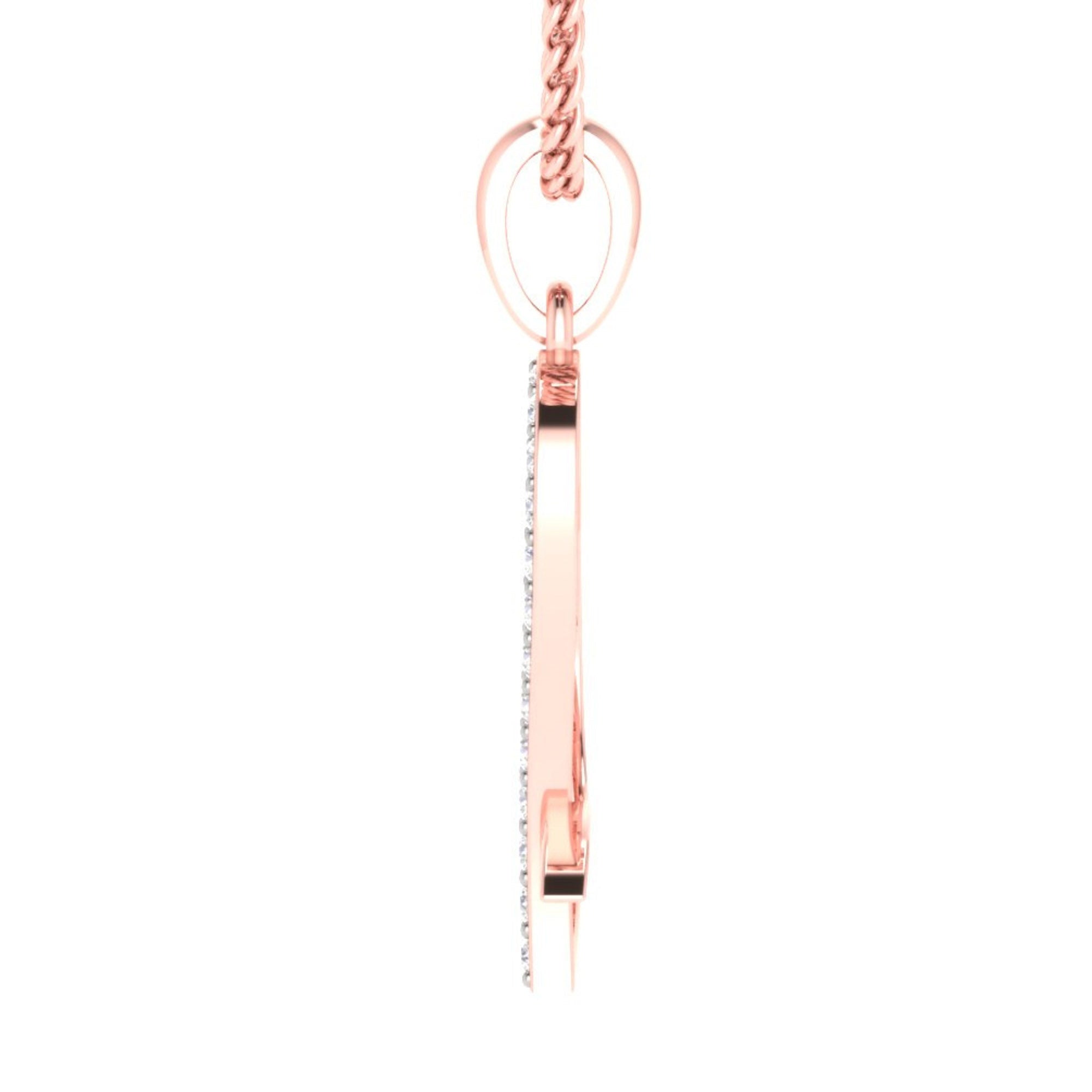 Open Heart Rose Gold Pendant