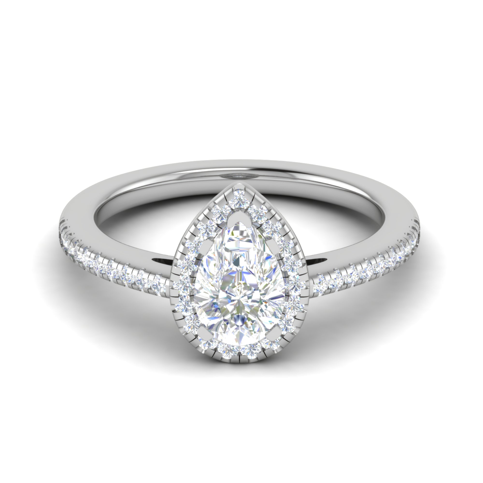Timeless Pear Shaped Halo Ring