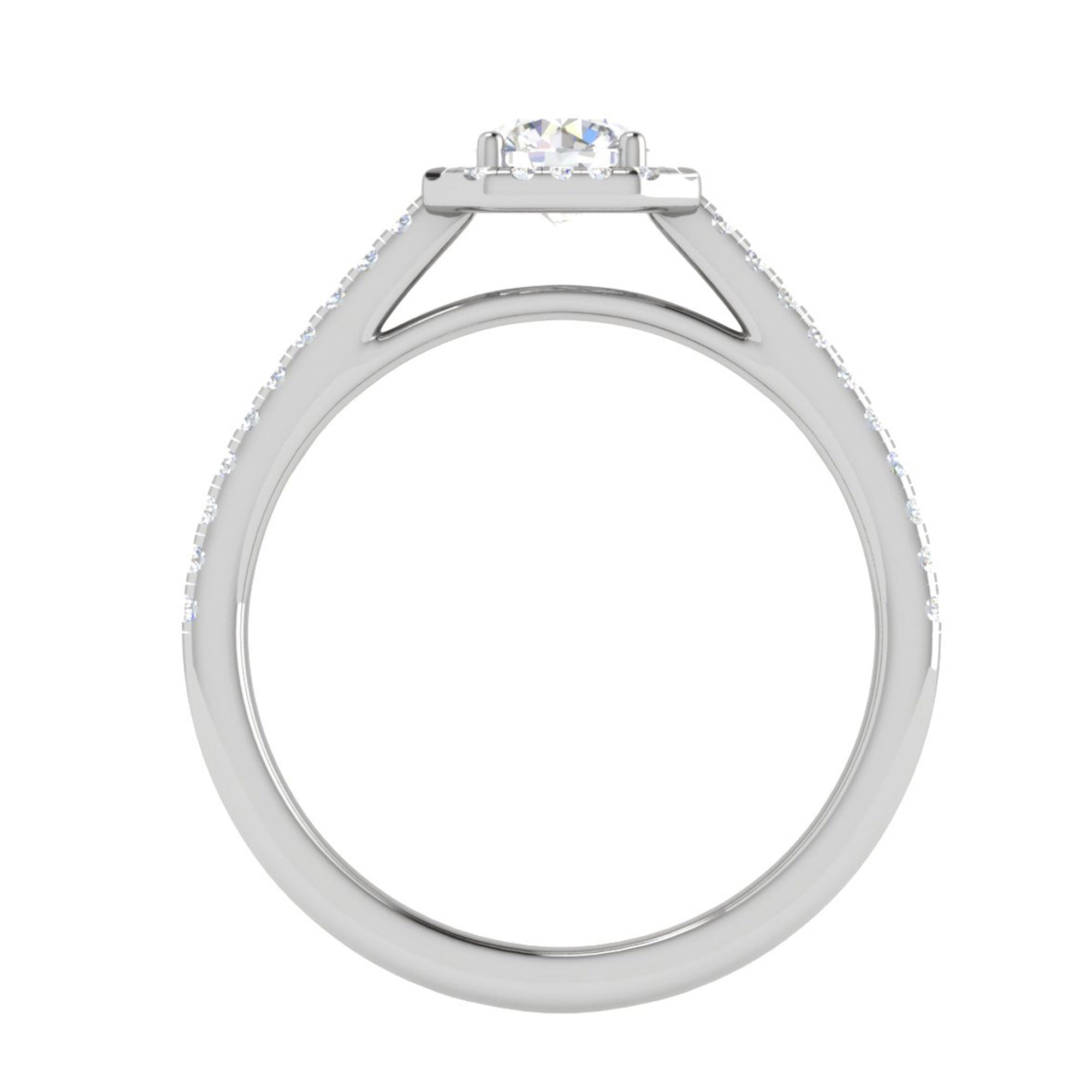 Sparkling Halo Proposal Ring