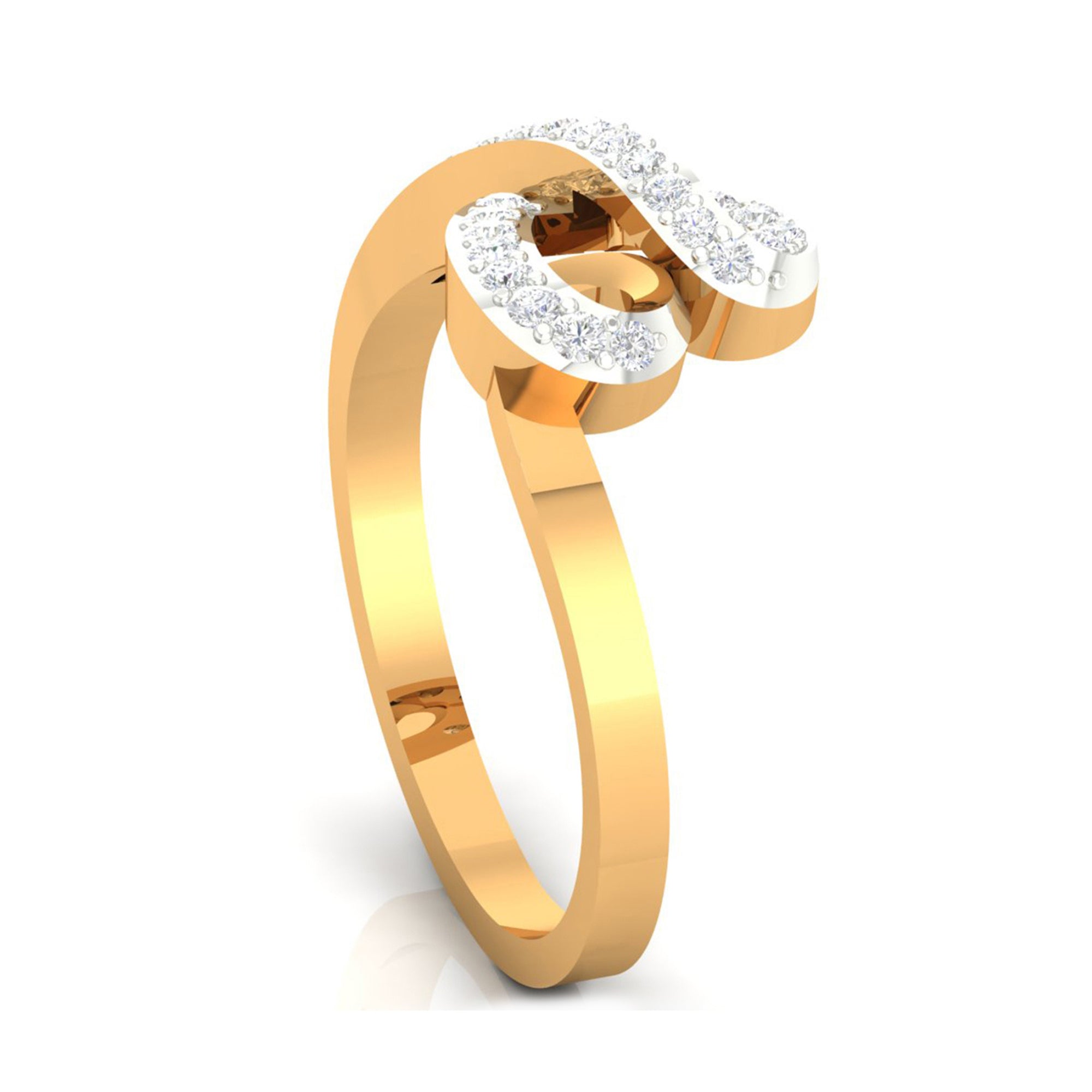 Gold Plated Heart Adjustable Ring