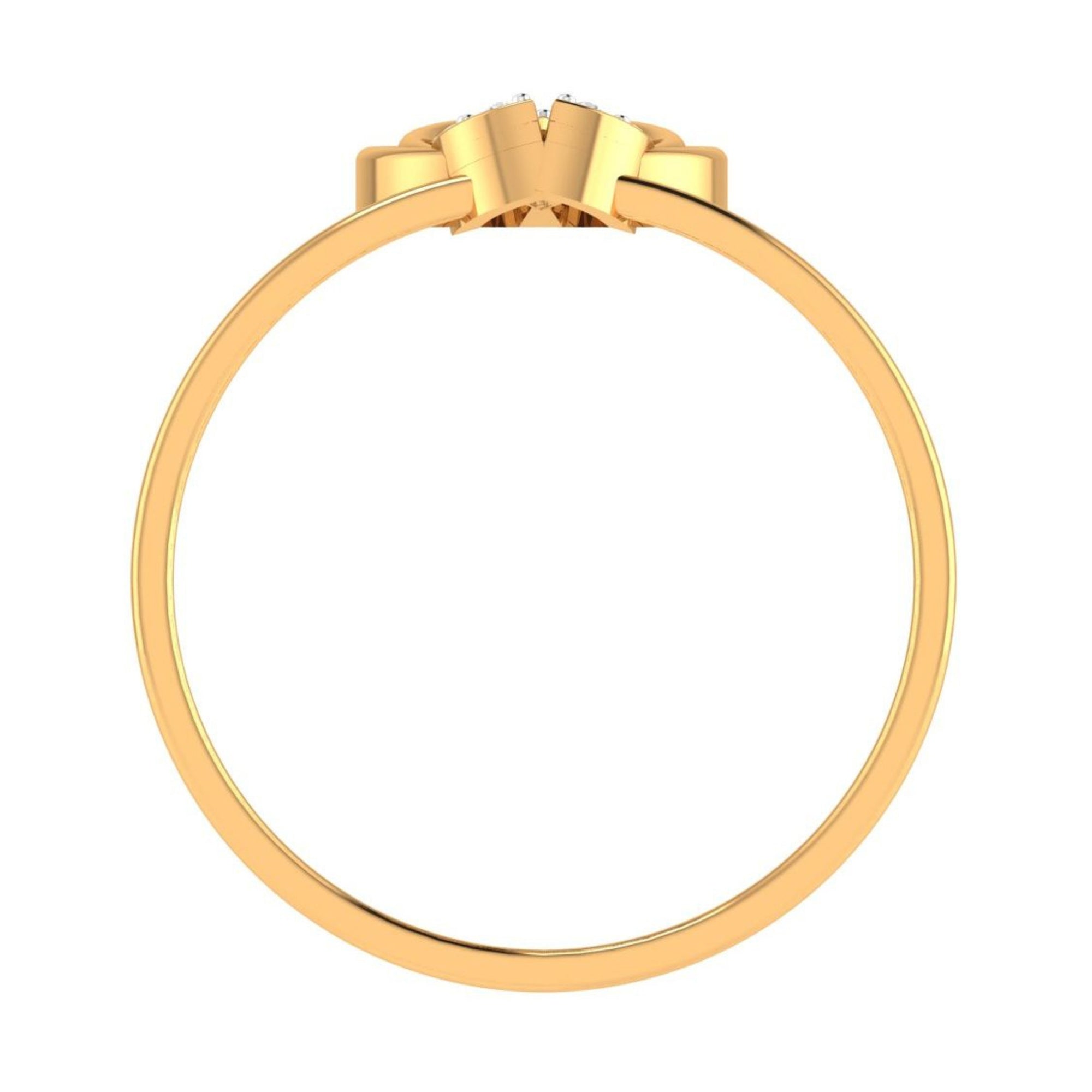 Elegant Circle Leaf Design Ring