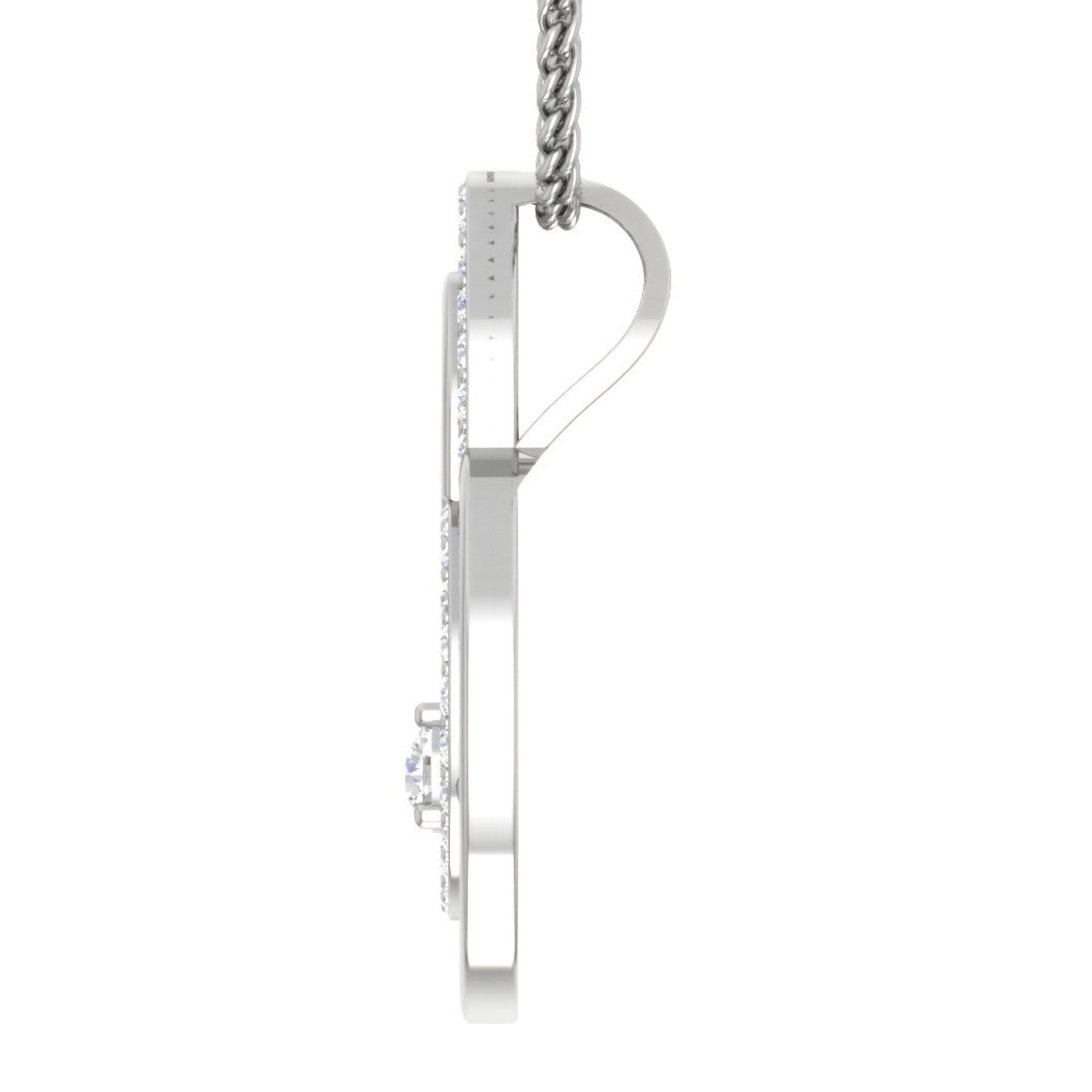 Twin Hearts Embrace Silver Pendant