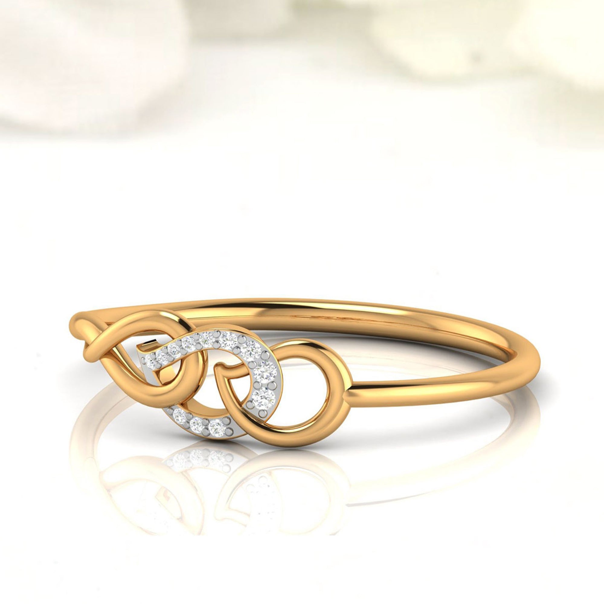 Interlocking Knot Ring in Sterling Silver