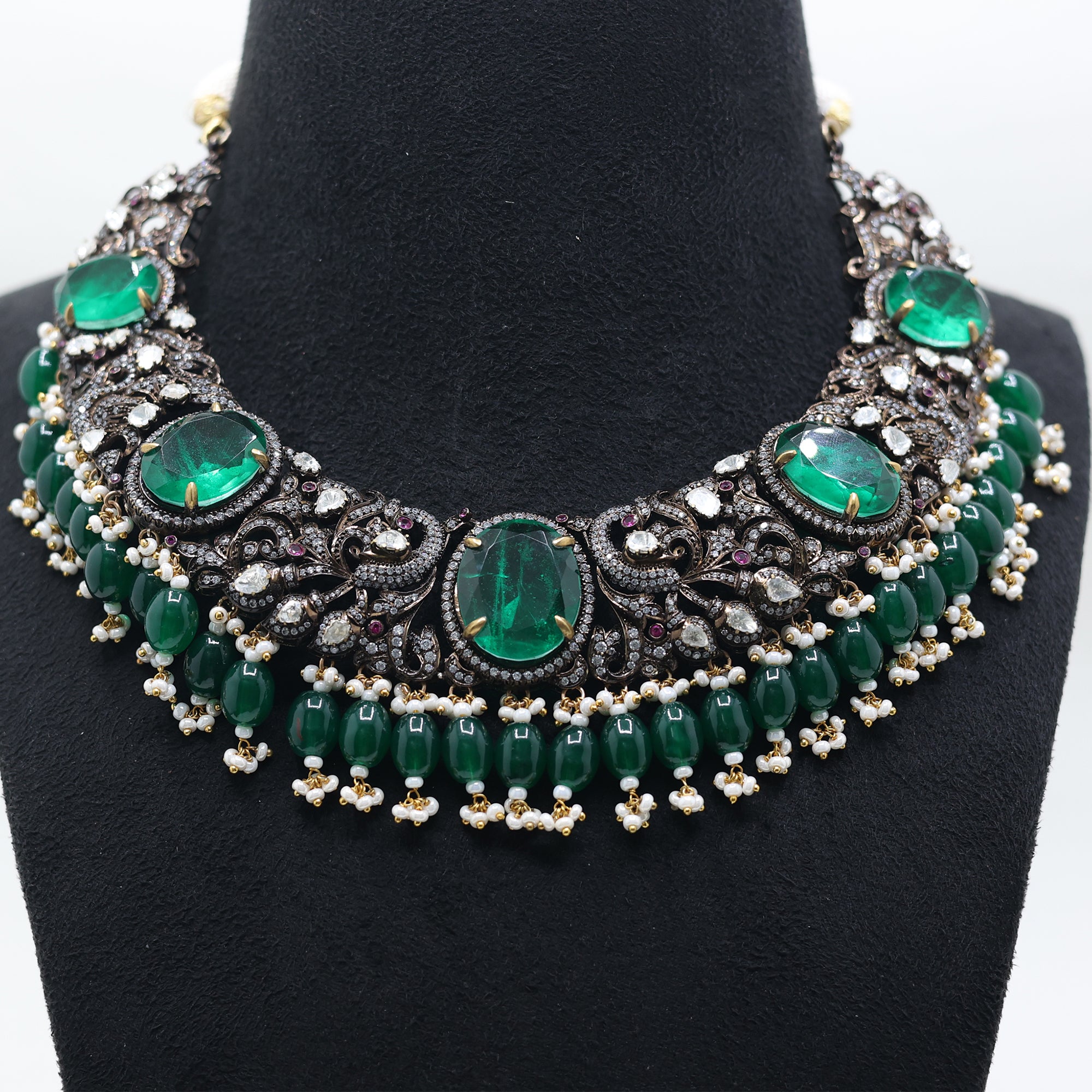 Antique Plated Vintage Kundan Necklace