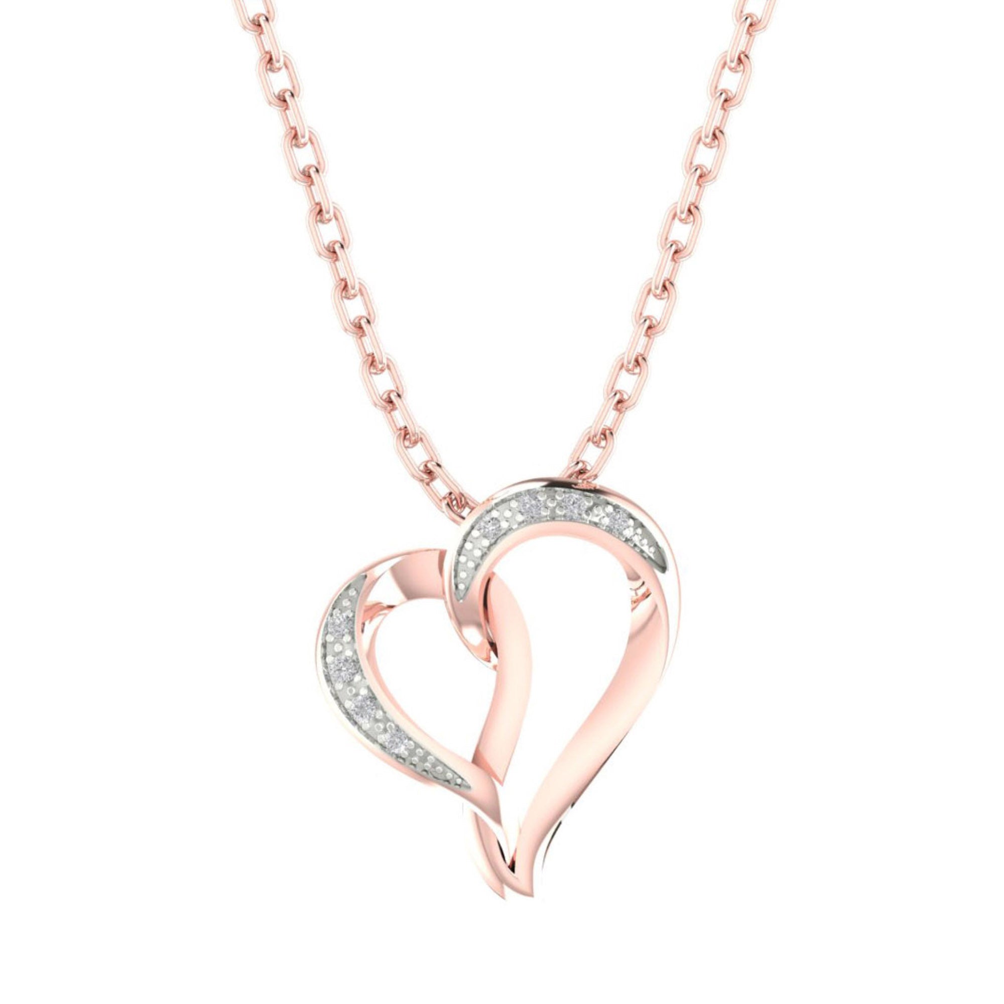 Rose Gold Plated Heart Pendant