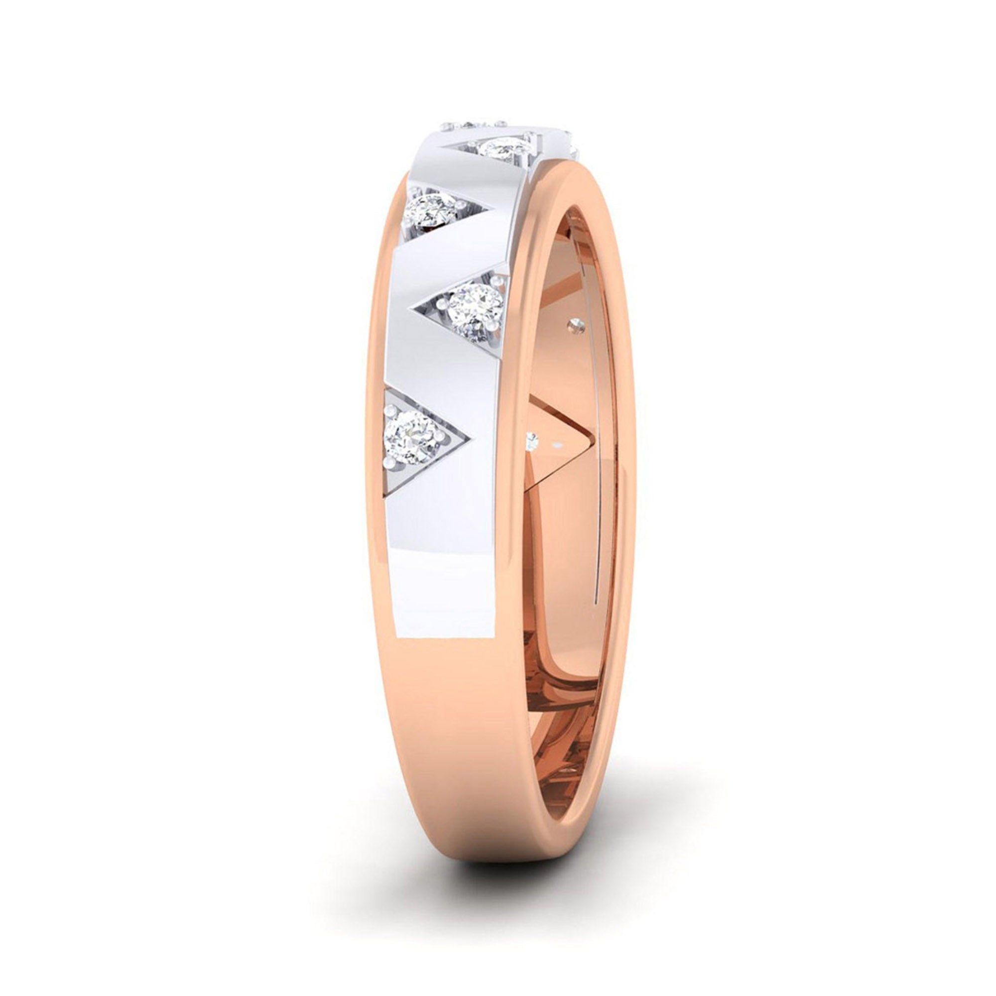 Refined Chevron Diamond Band