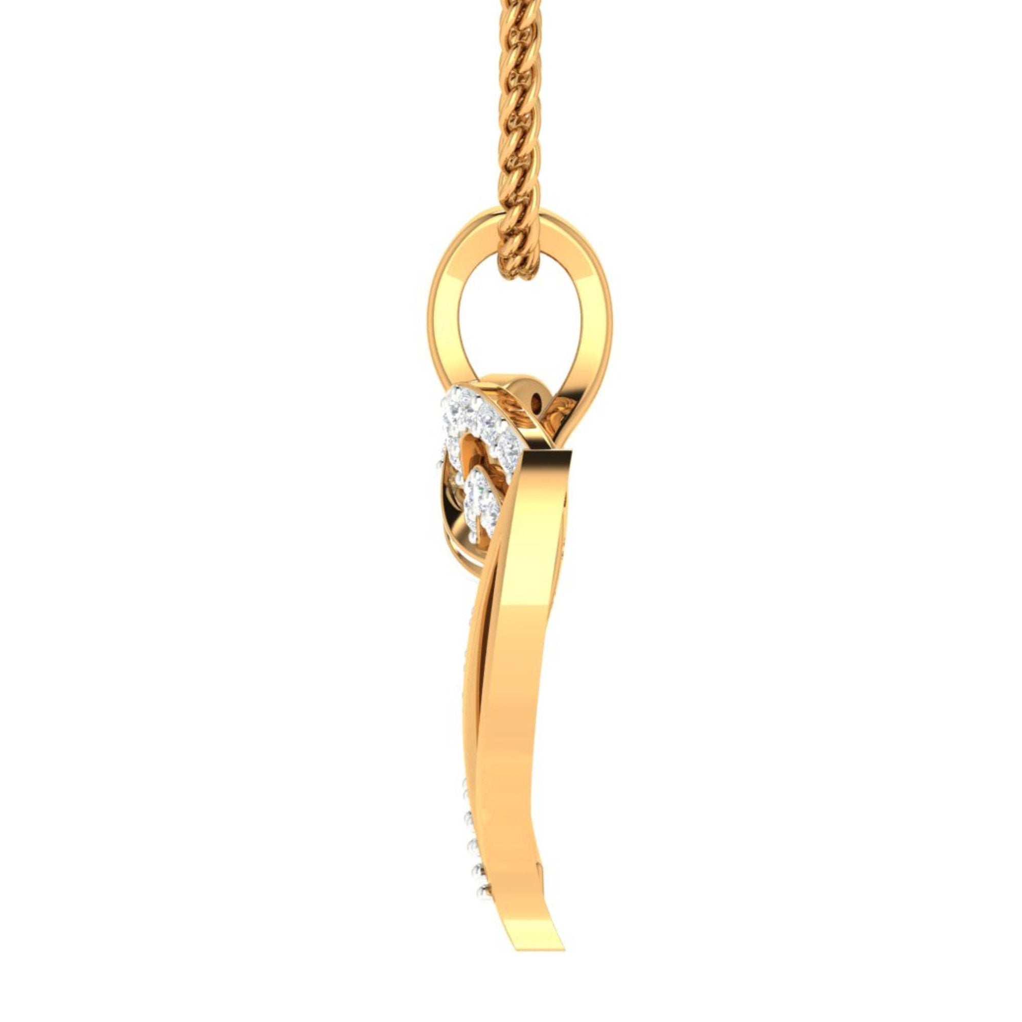 Gold Plated Twined Heart Pendant