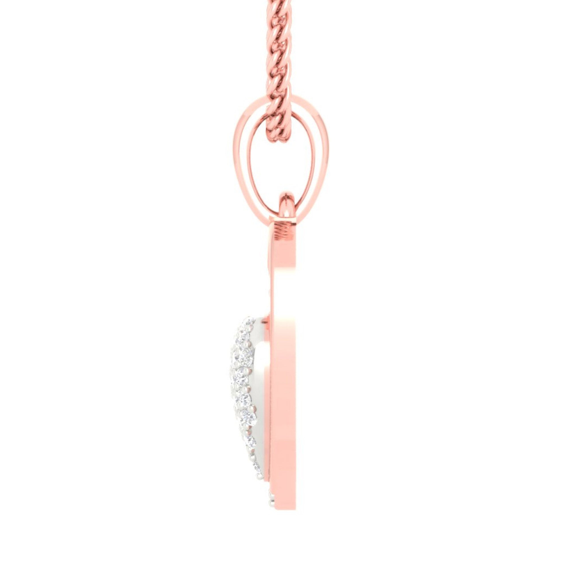 Double Heart Rose Gold Pendant