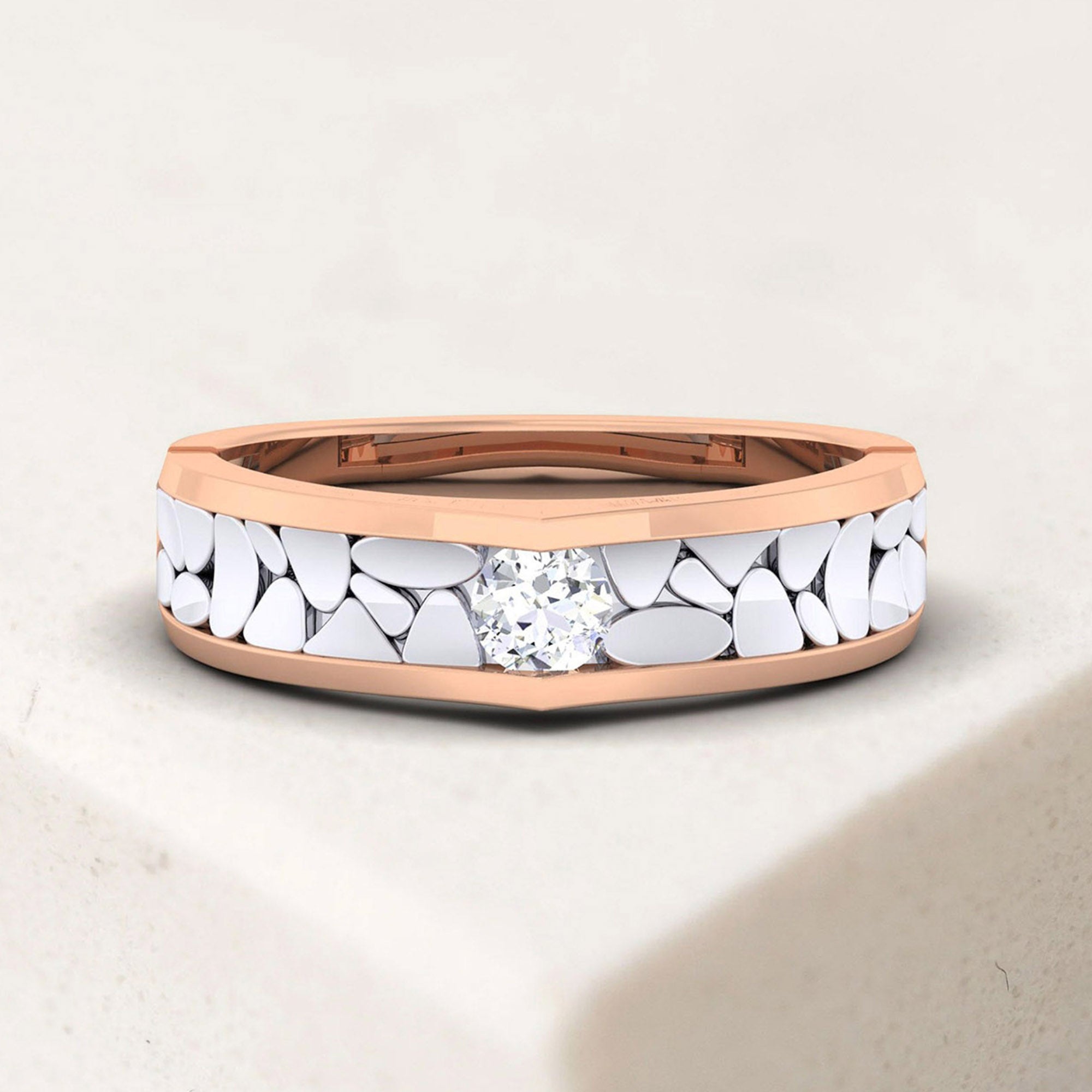 Stylish Rose Gold Pebble Band