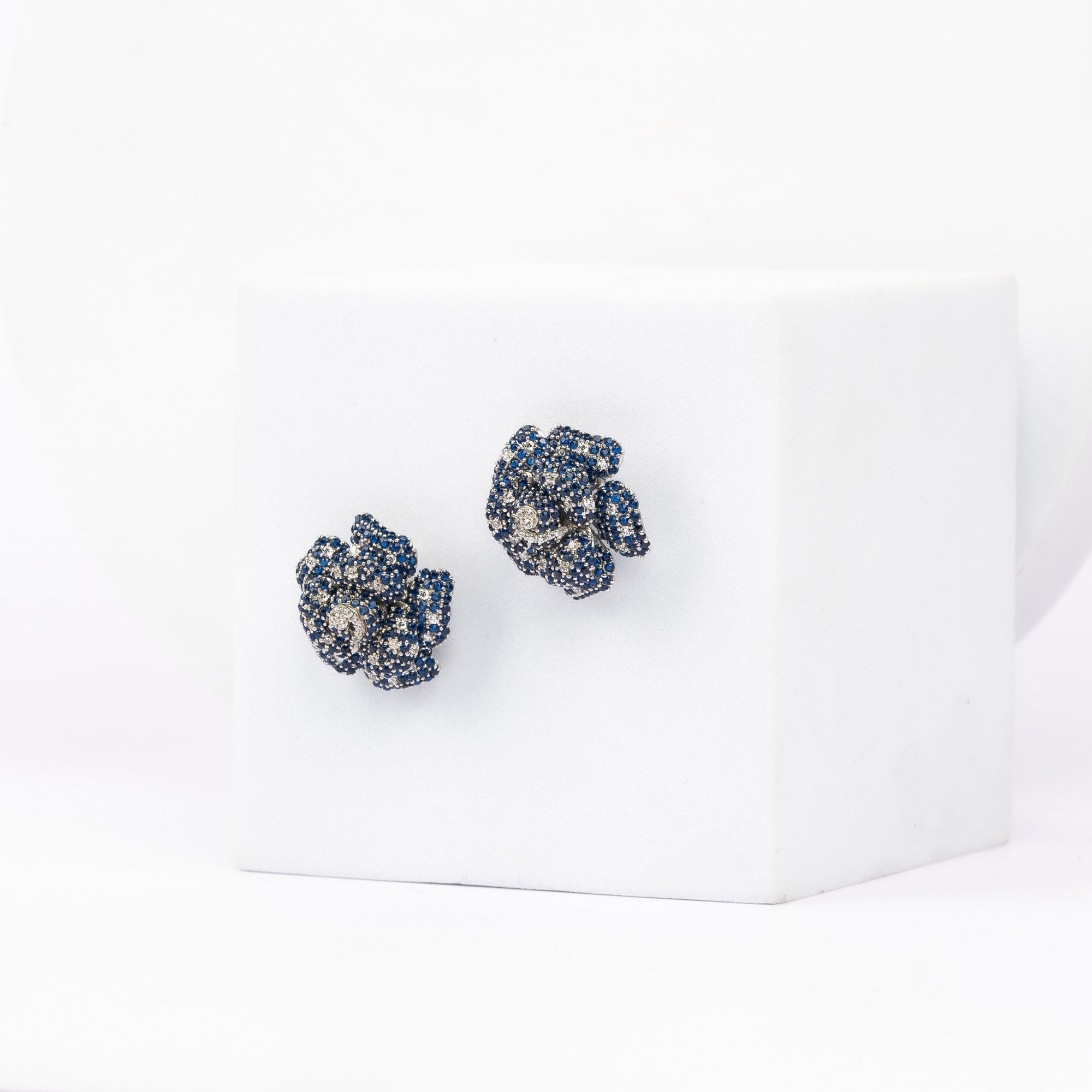 Sapphire Bloom Earrings