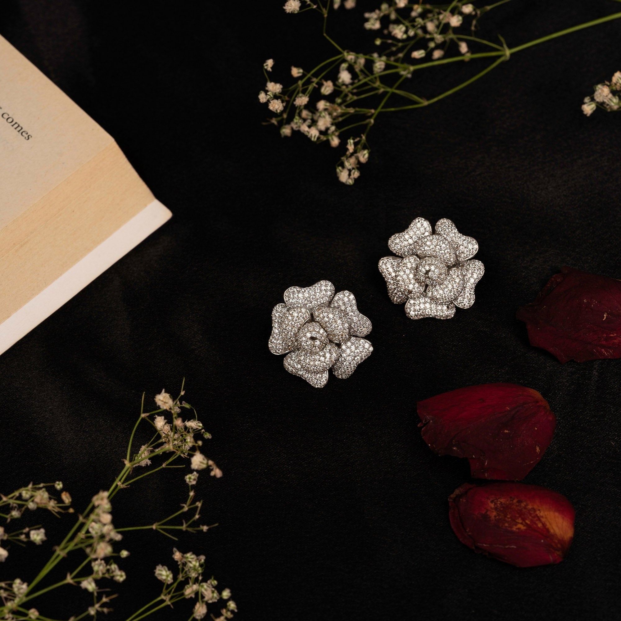 Bloom Cluster  Floral Stud Earrings