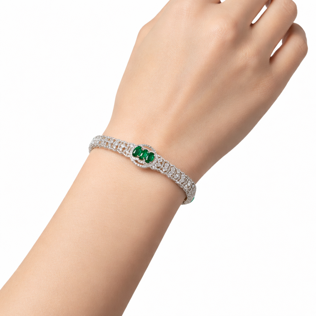 Elegant Paraiba Diamond Bracelet