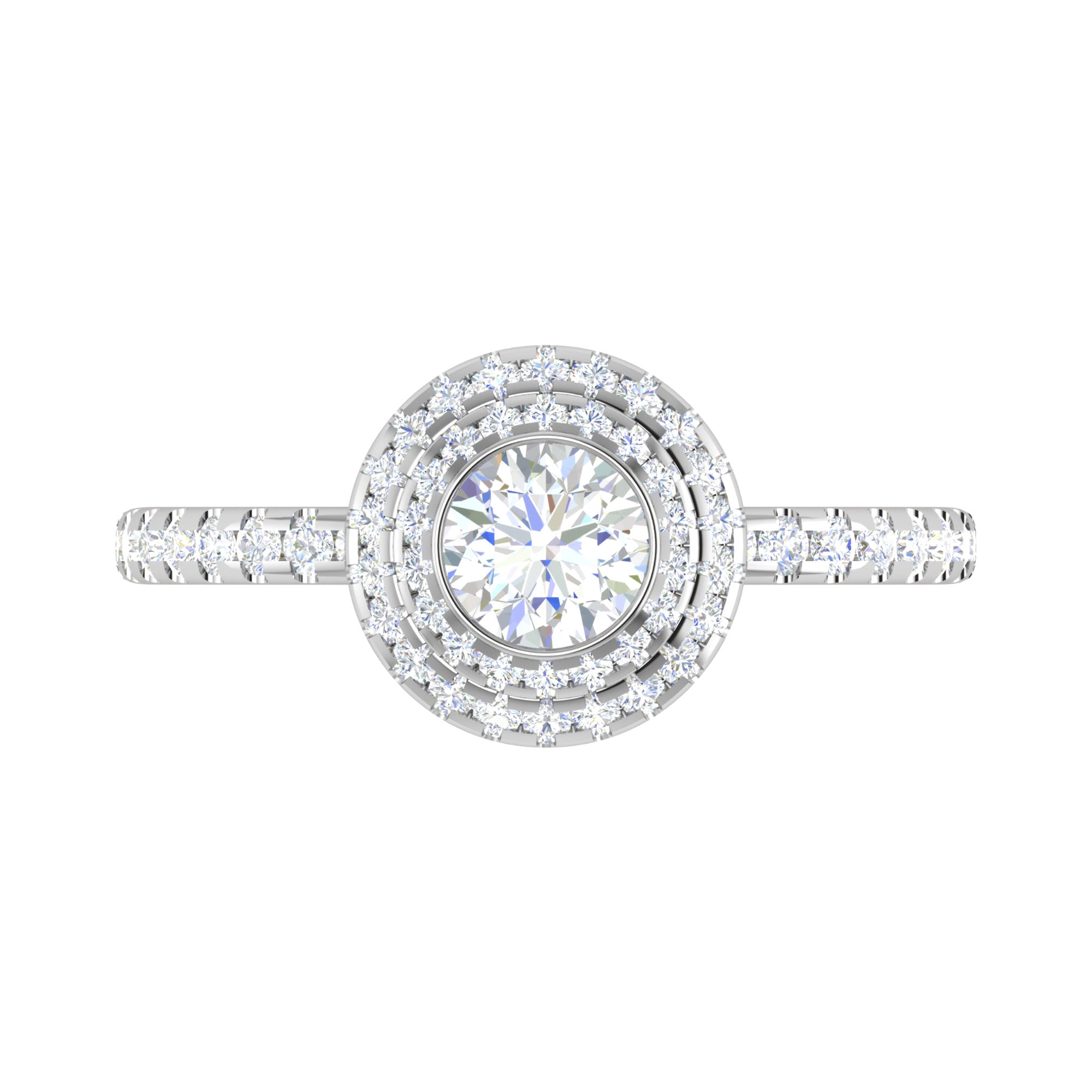 Round Cut Halo Wedding Ring