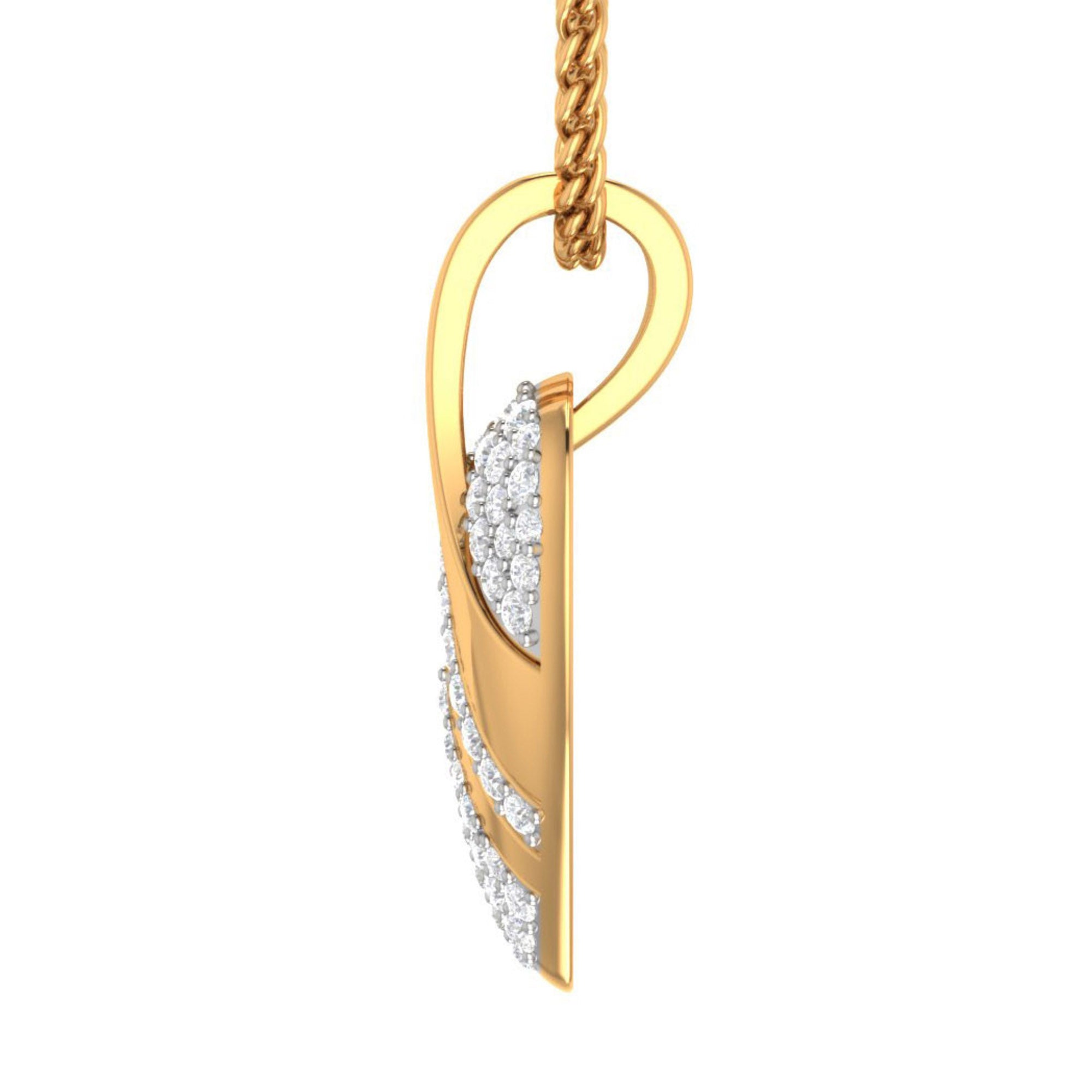 Yellow Gold Diamond Heart Pendant