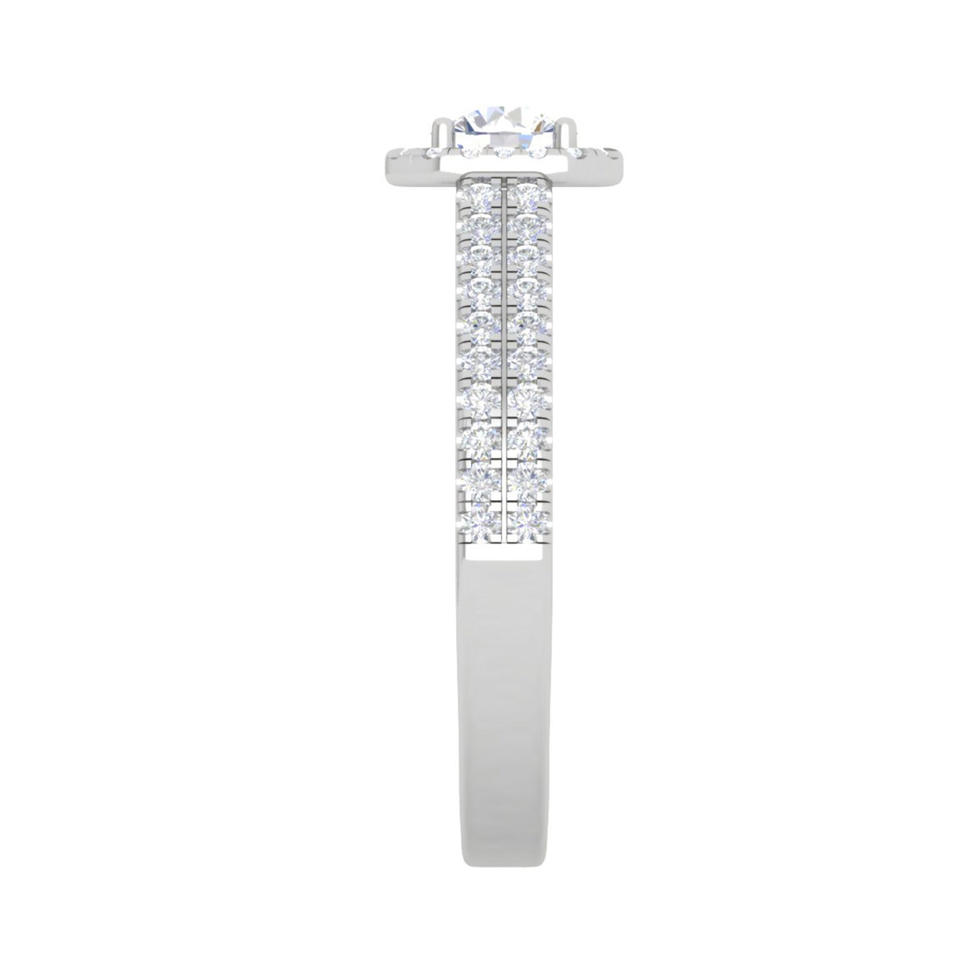 Sparkling Halo Proposal Ring