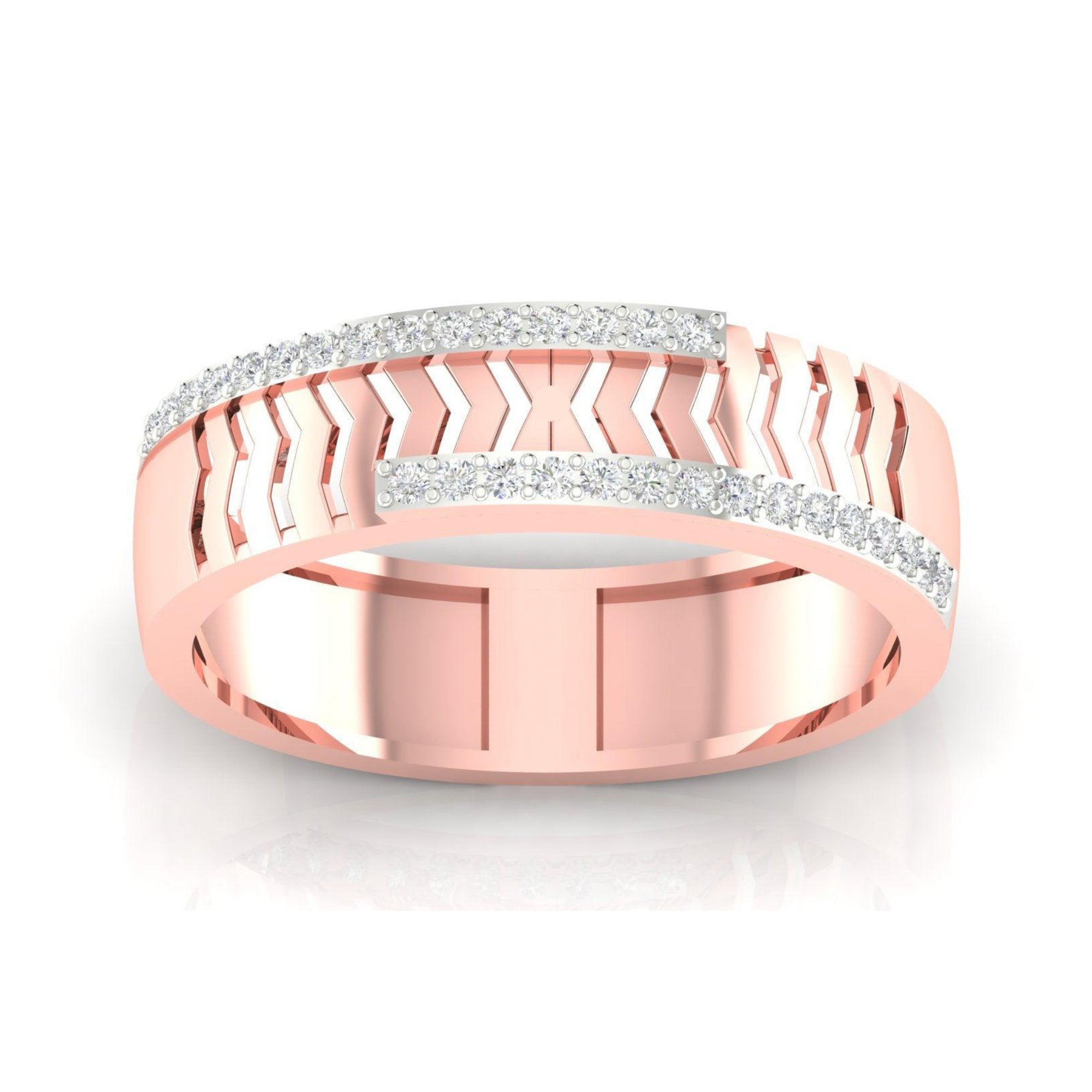 Rose Gold Eternal Couple Band