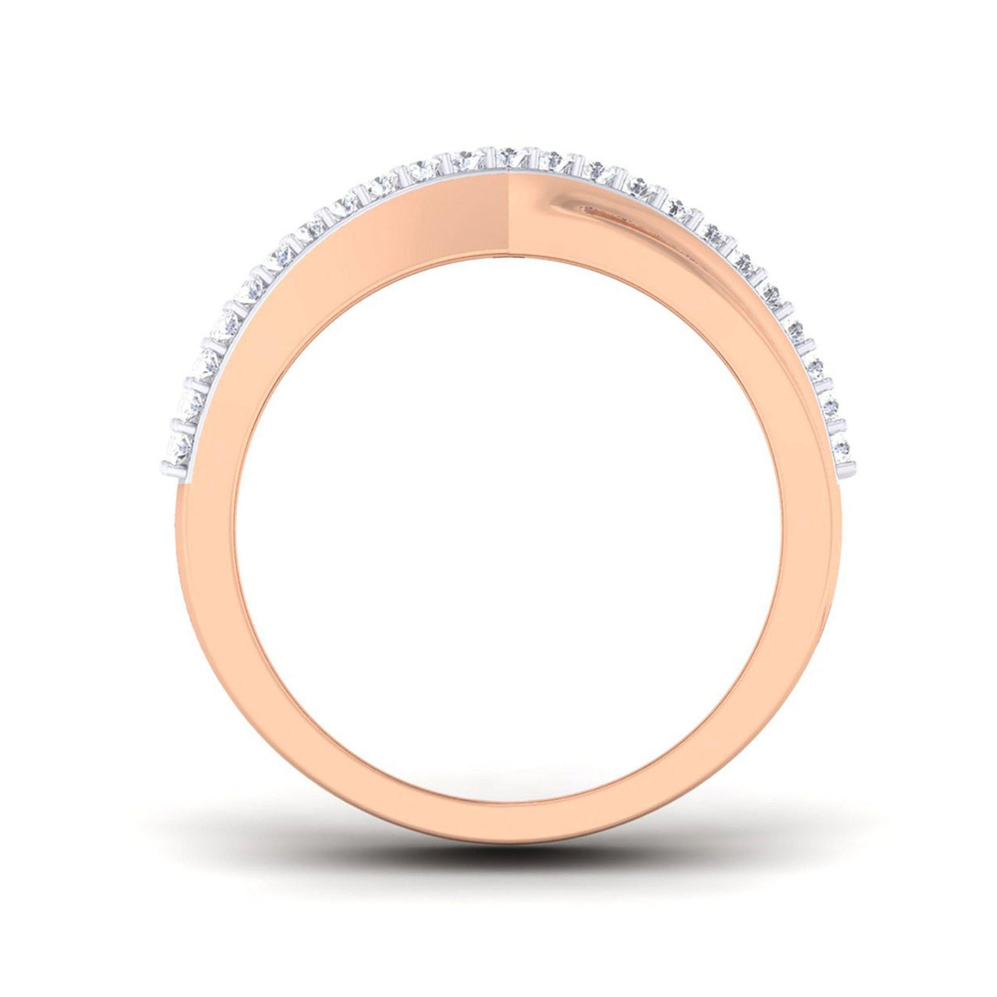 Sparkling Crossover Diamond Band