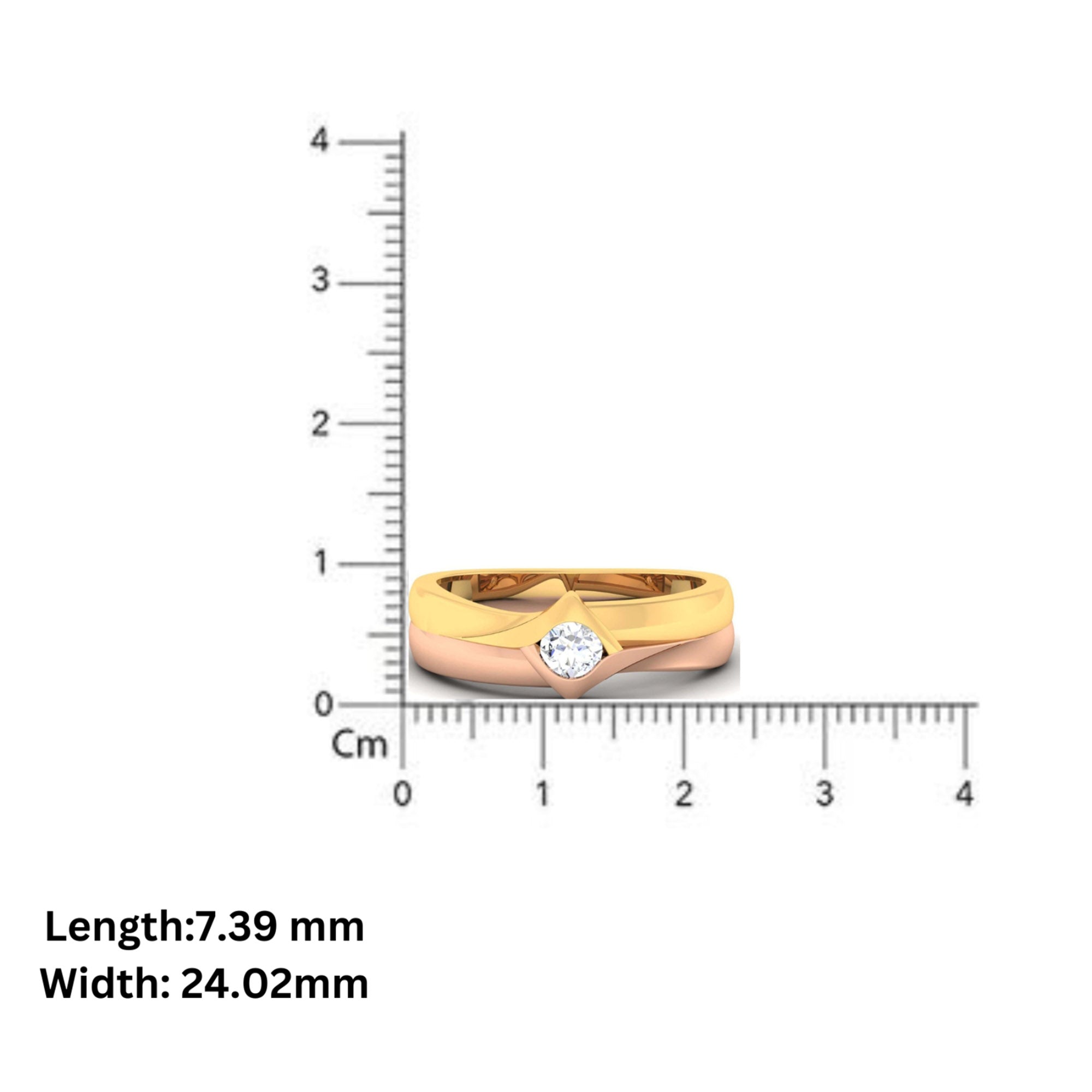 Elegant Two Tone Silver Band