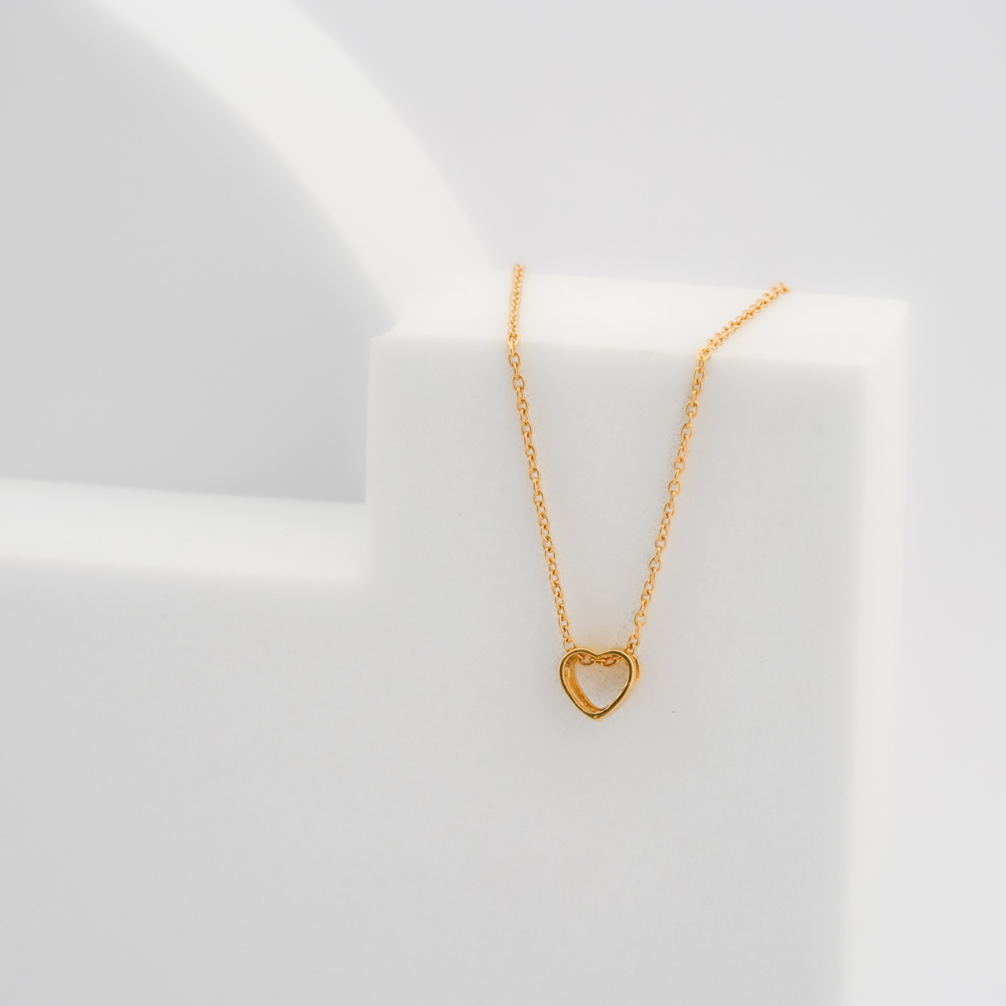 Elegant Yellow Gold Plated Heart Pendant