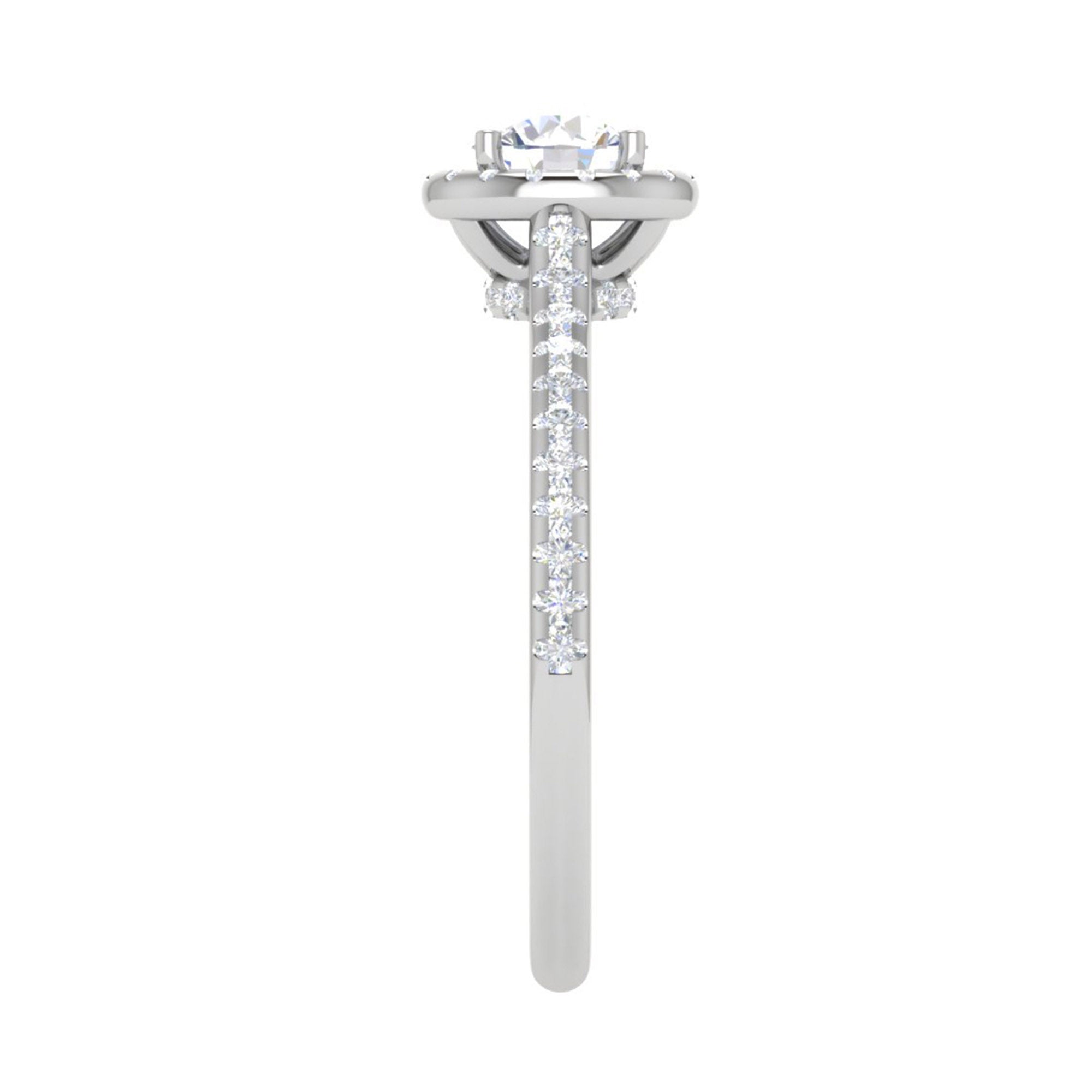 Classic Round Diamond Halo Ring