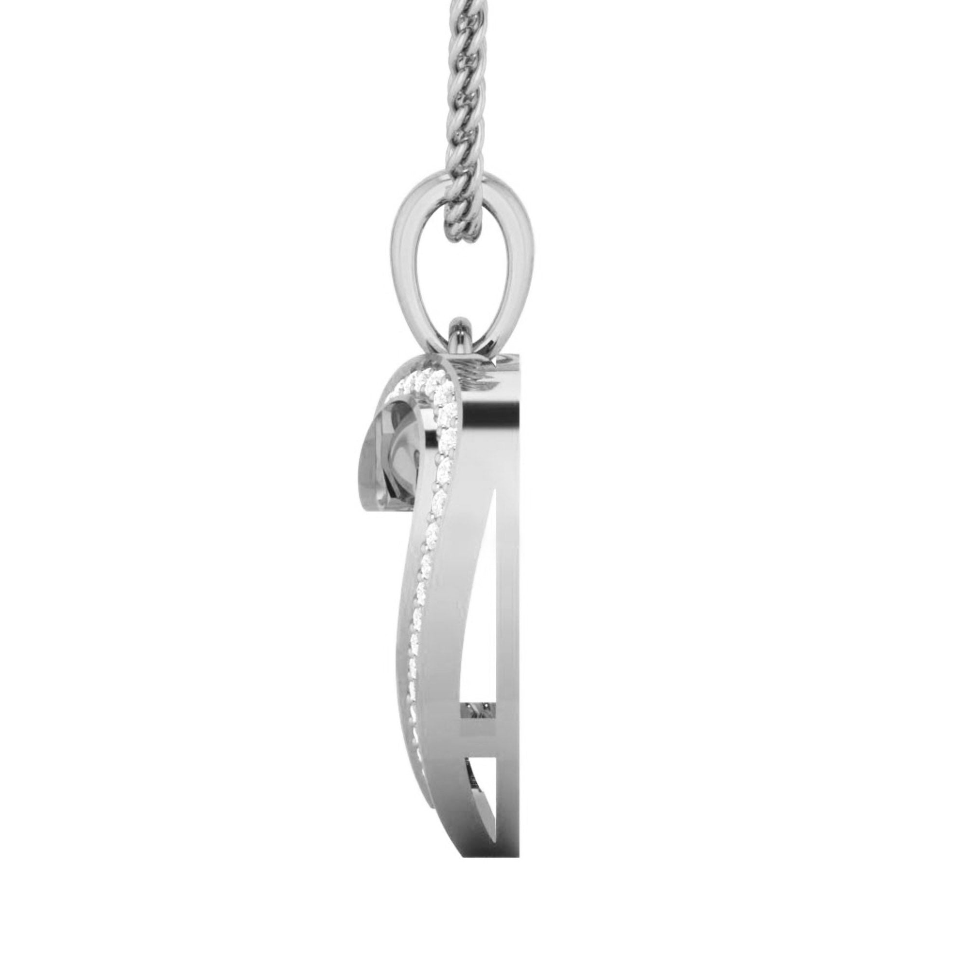 White Gold Heart Pendant