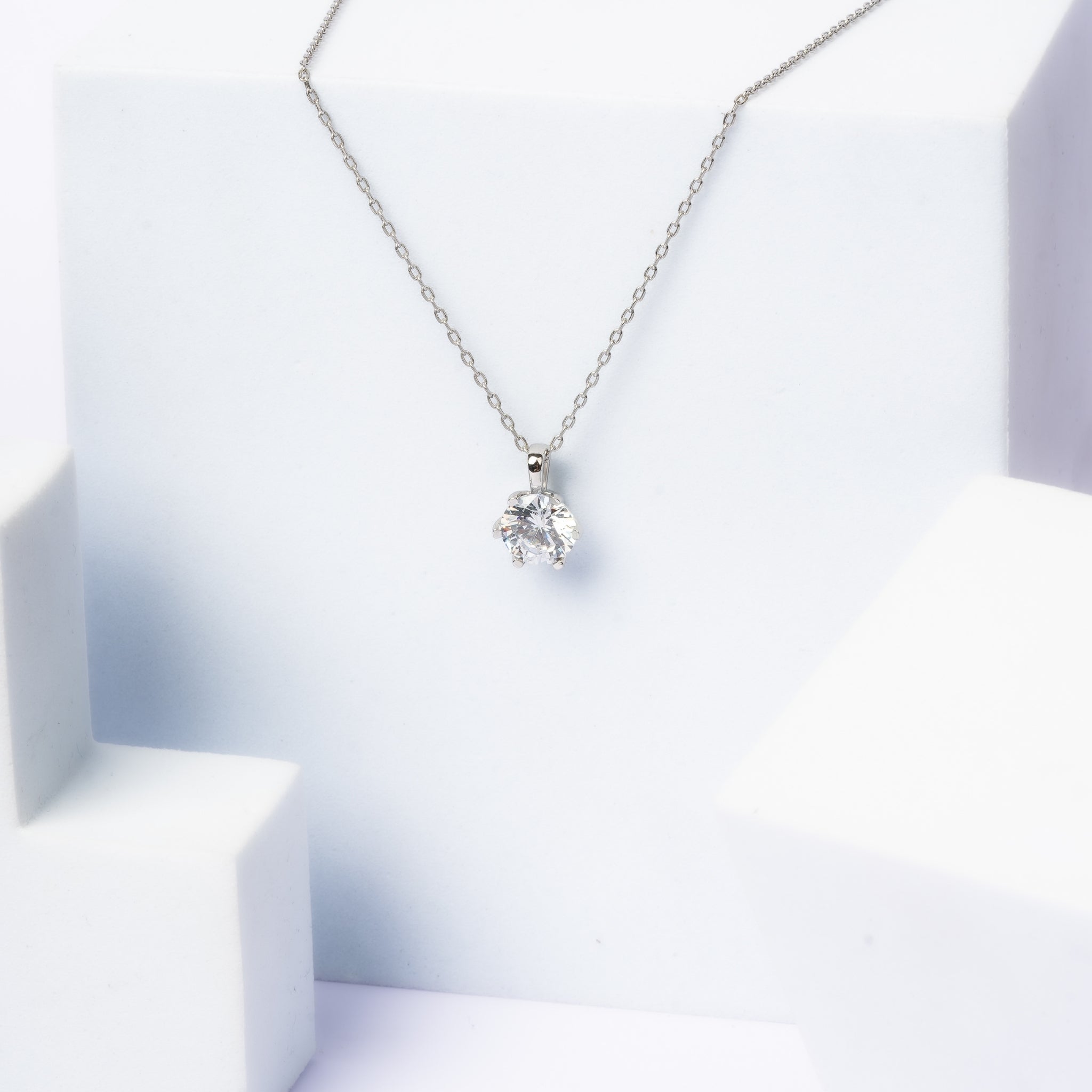 Elegant Round Stone Minimalist Pendant for Women