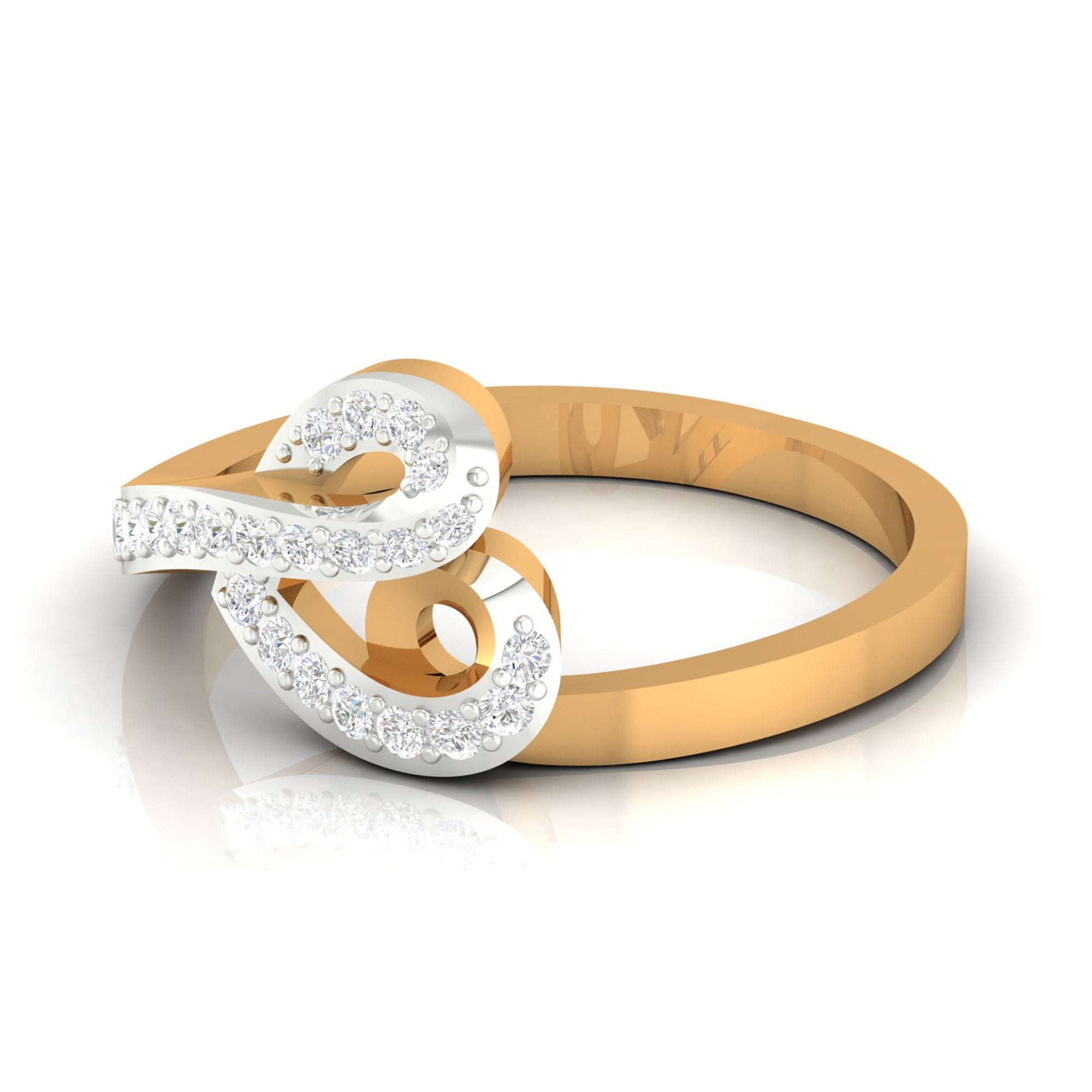 Gold Plated Heart Adjustable Ring