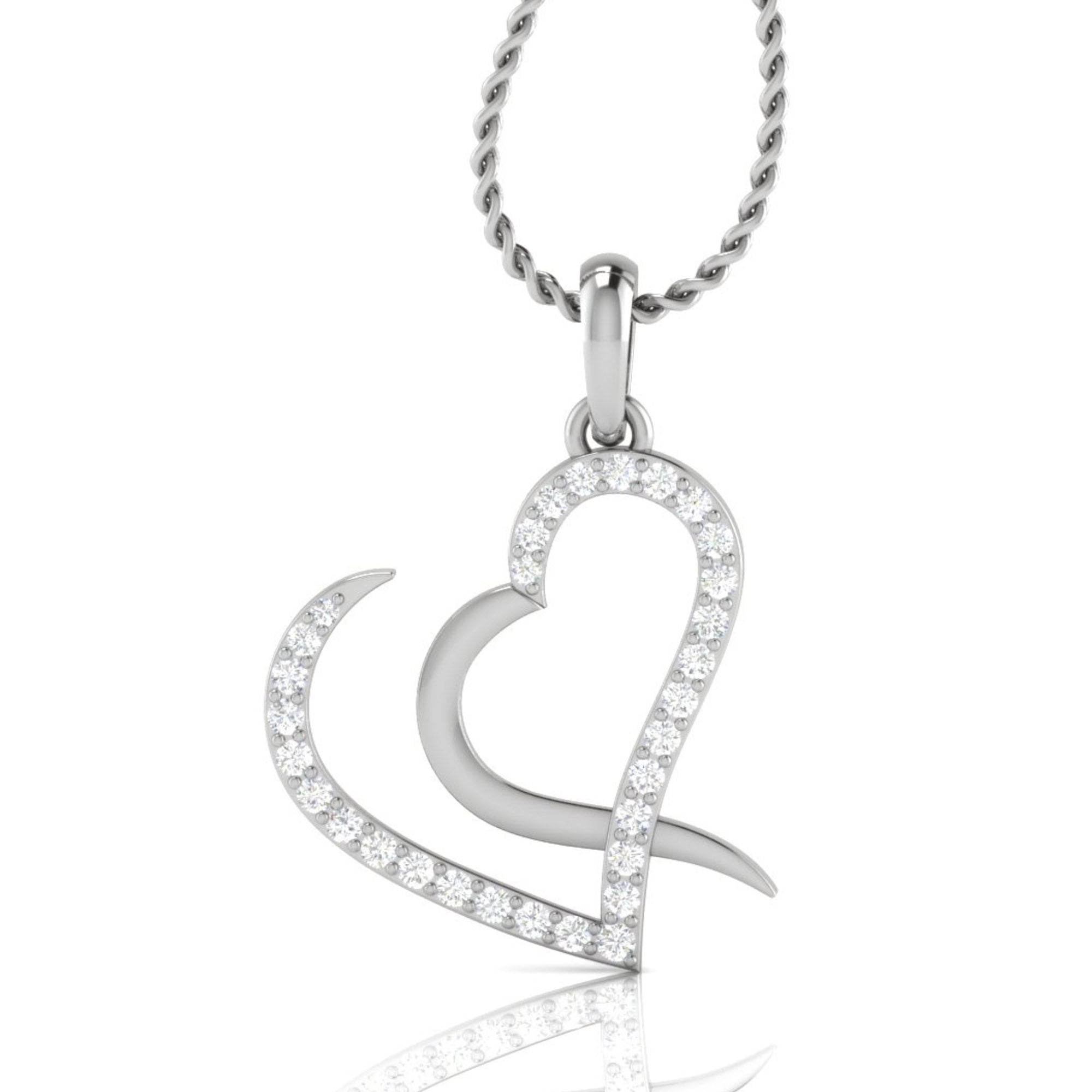 Sparkling Open Heart Pendant