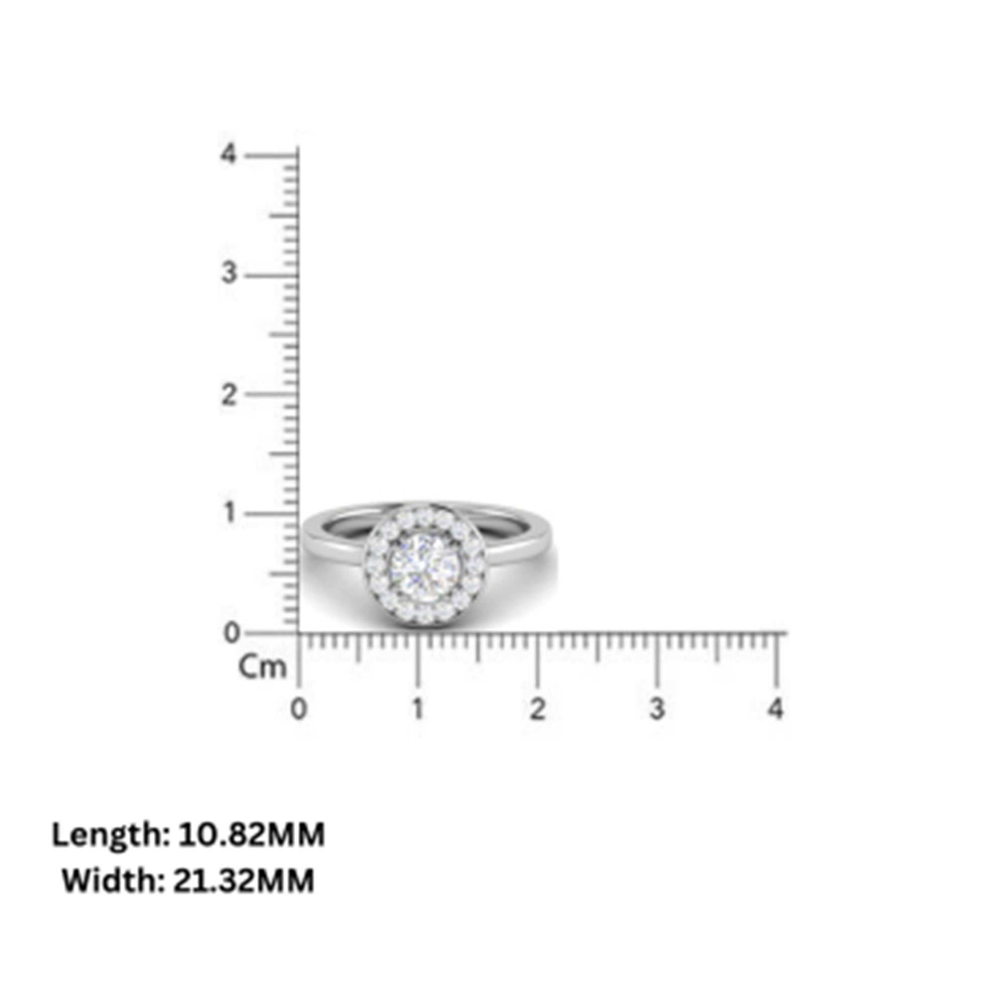 Adjustable Halo Solitaire Ring
